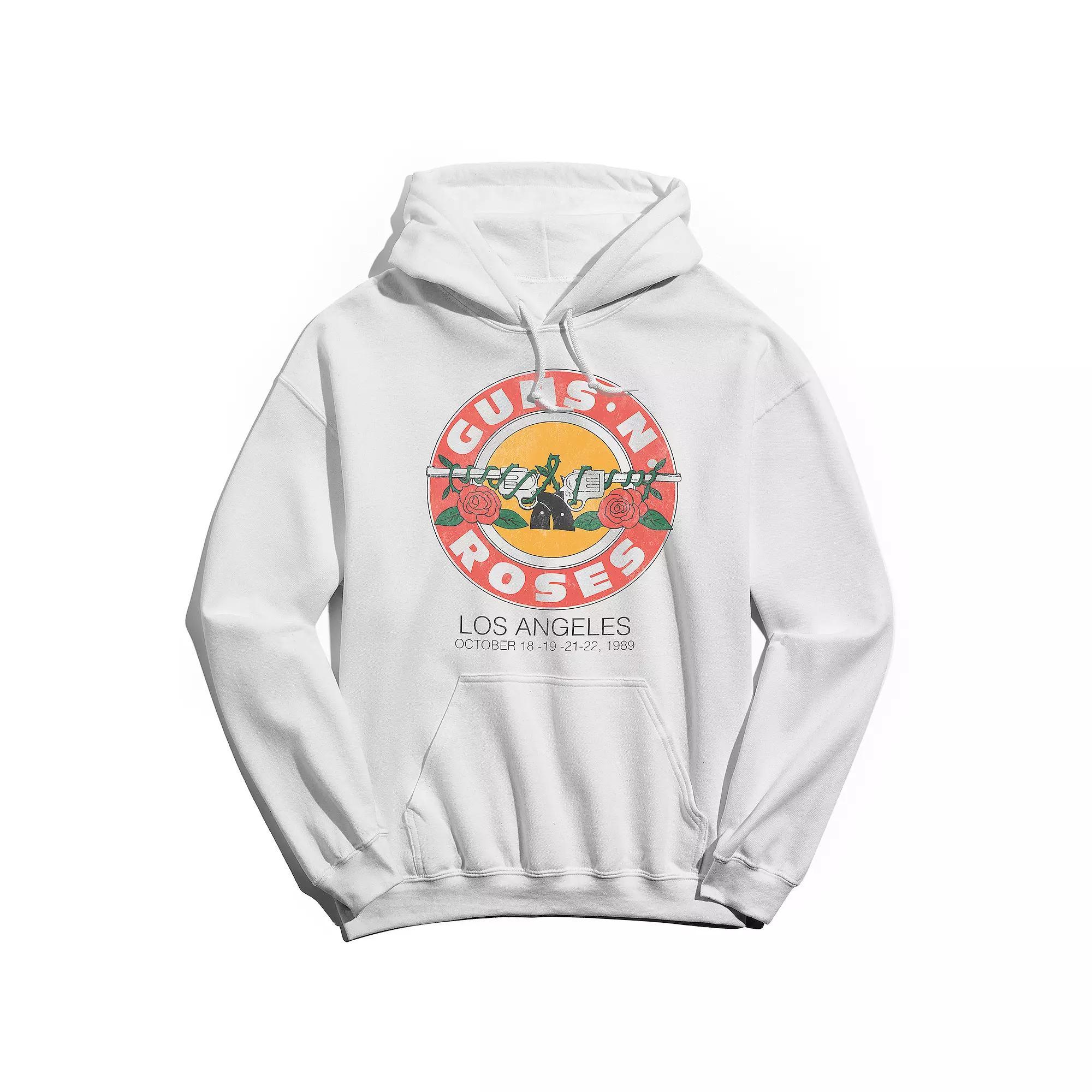 Men's Guns n' Roses Bullet LA 89 Hoodie, Size: XXL, White Product Image