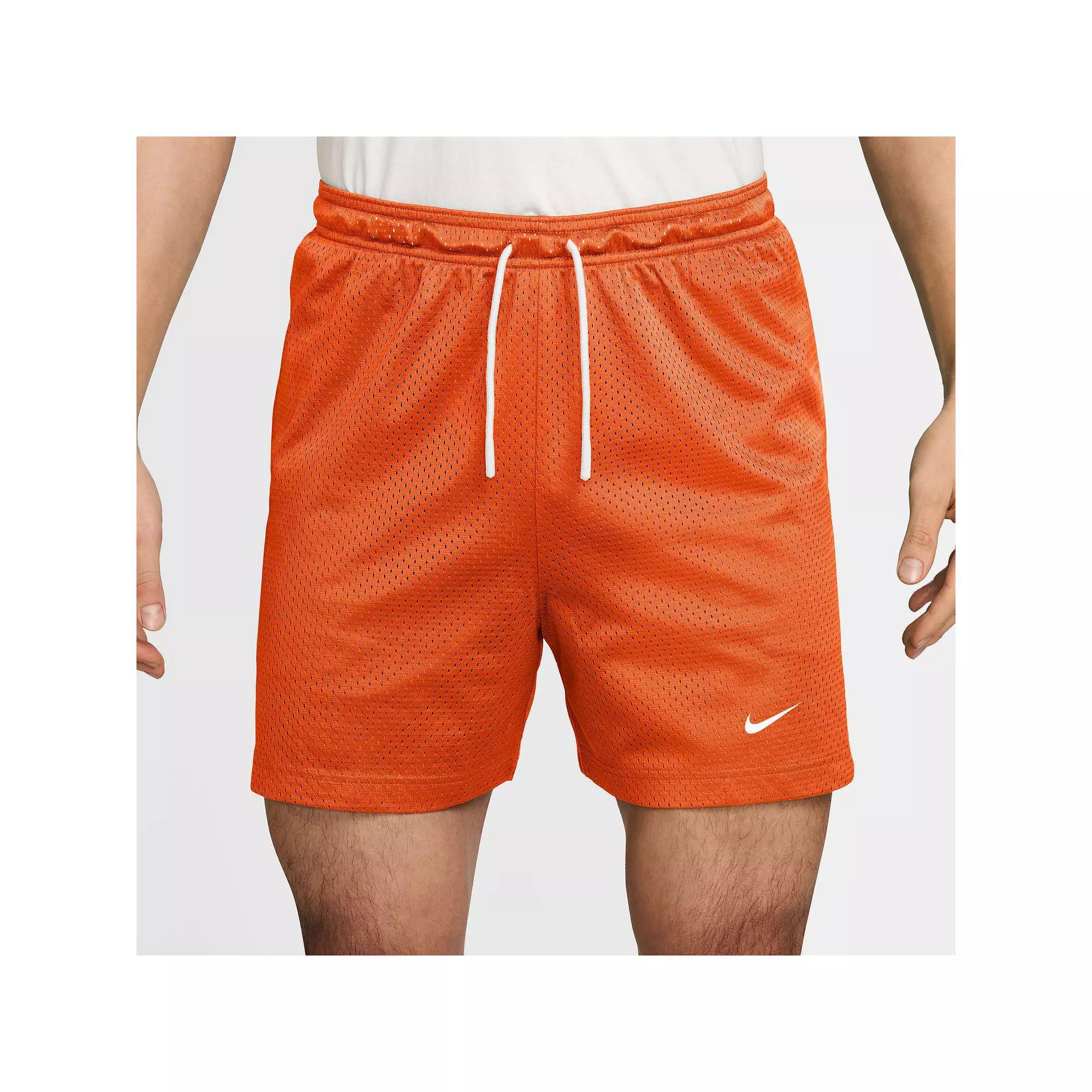 Men's Nike Dri-FIT 5" Mesh Basketball Shorts, Size: XXL, Safety Orange Product Image