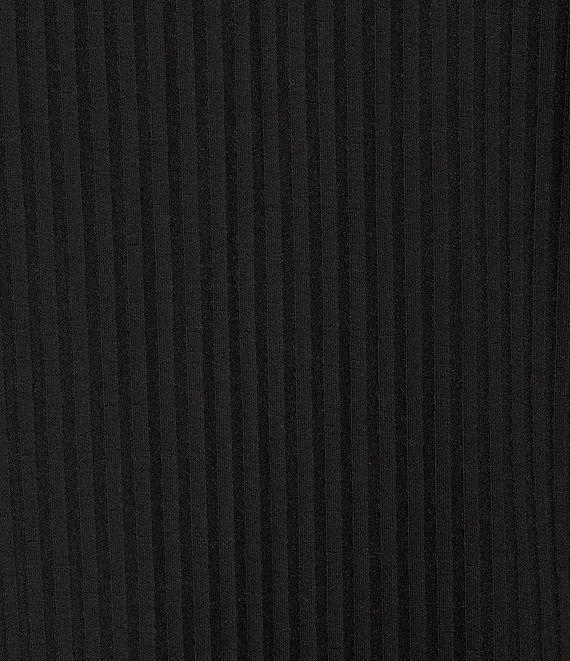 Eileen Fisher Textured Stretch Rib Round Neck Cap Sleeve Shift Dress Product Image