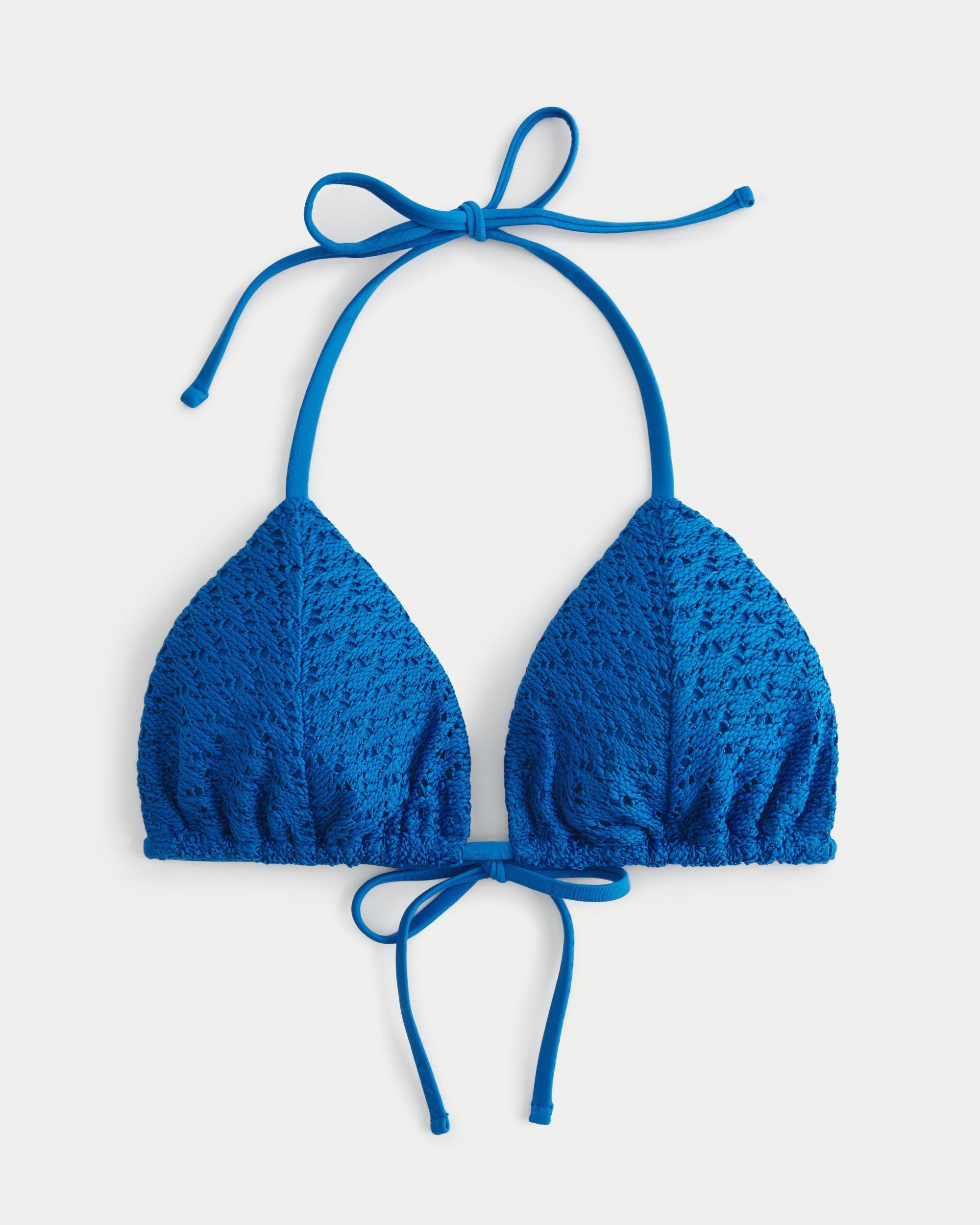 Crochet-Style Triangle Bikini Top Product Image