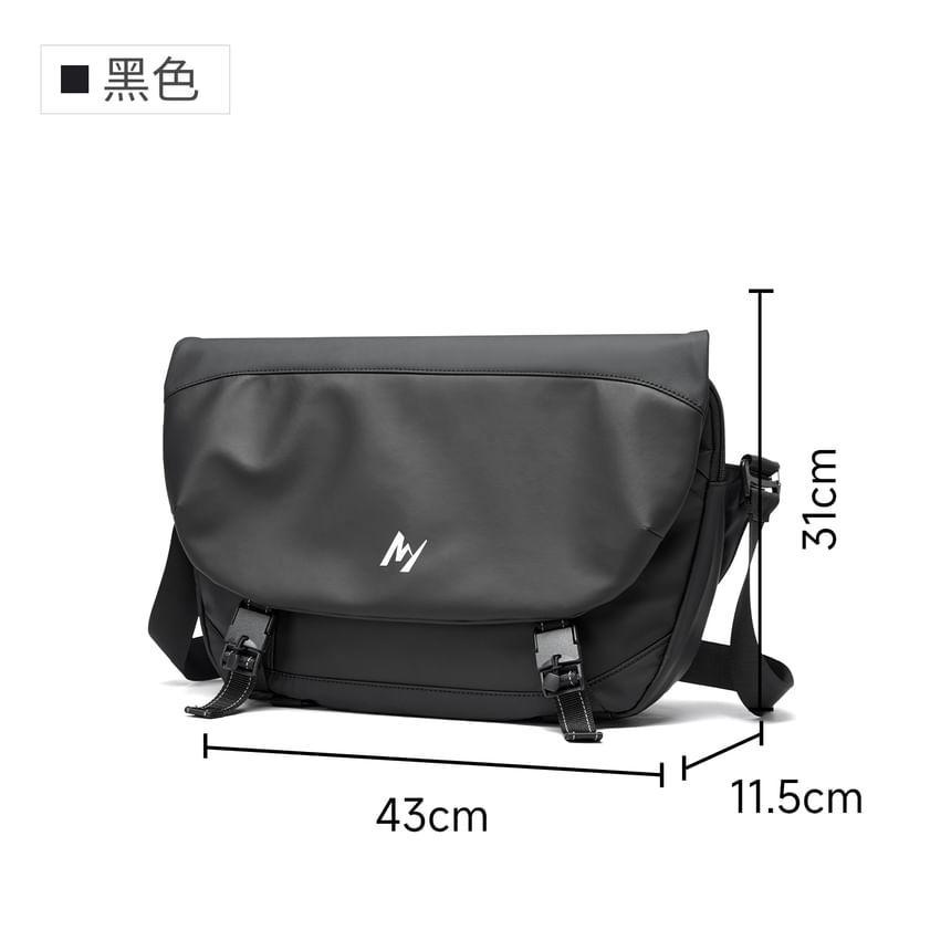 Lettering Print Flap Messenger Bag Product Image