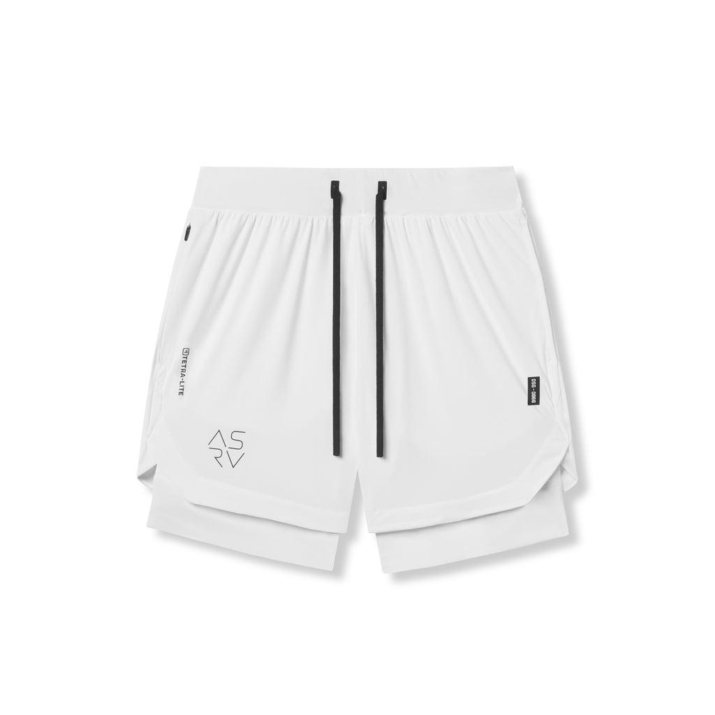 0866. Tetra-Lite® 7" Liner Short - White "Cyber"/White Product Image