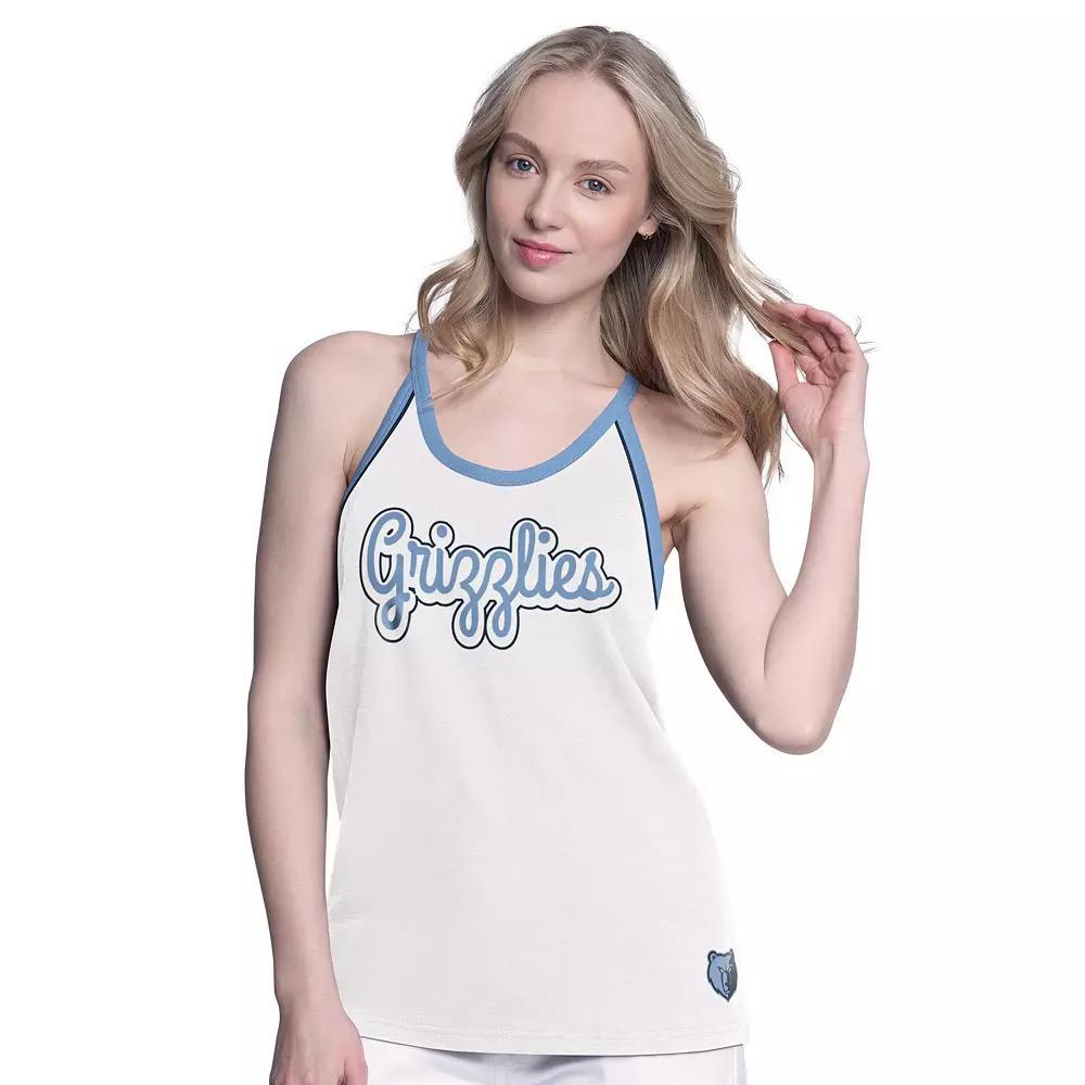 Women's G-III 4Her by Carl Banks White Memphis Grizzlies Curveball Racerback Tank Top, Size: Medium, Grz White Product Image