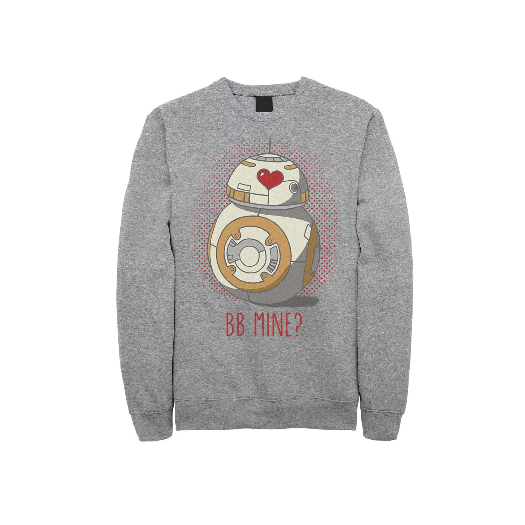 Men's Star Wars BB-8 Mine Sweatshirt, Size: Small, Athletic Grey Product Image