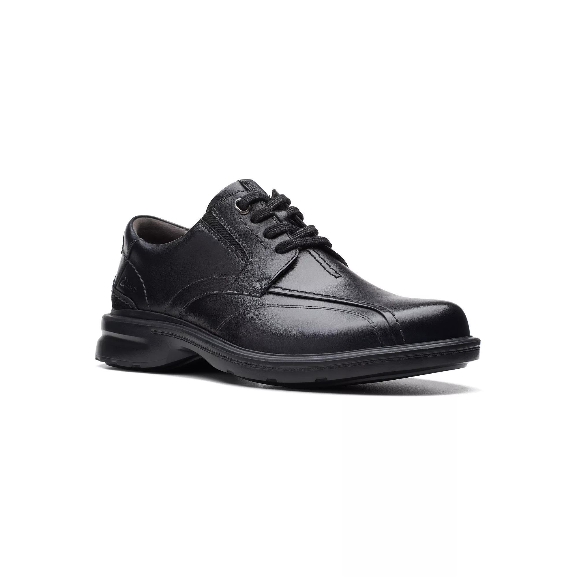 Clarks® Gessler Lace Men's Leather Shoes, Size: 10, Black Product Image