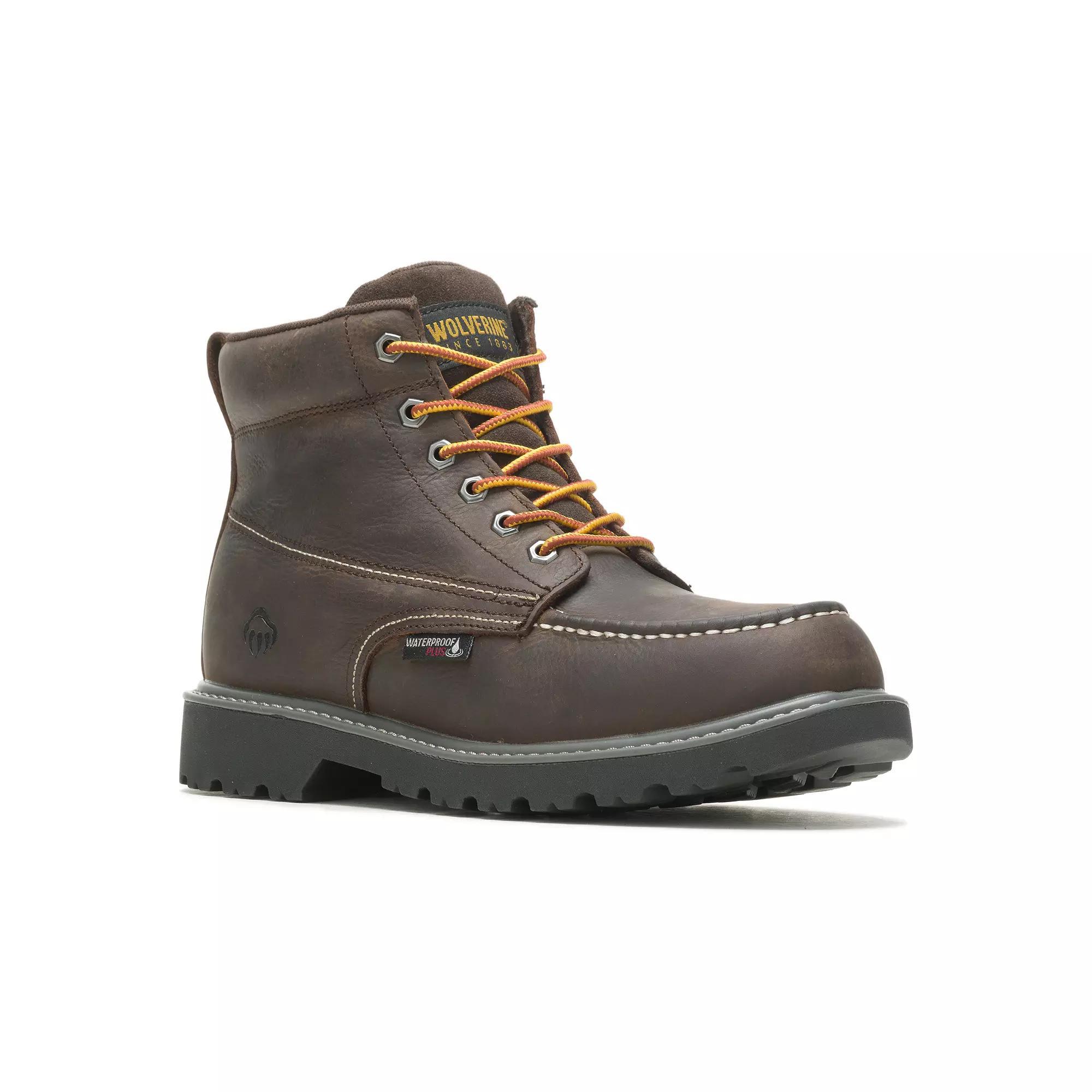 Wolverine Floorhand Moc Toe Men's Waterproof Work Boots, Size: 11.5, Dark Brown Product Image