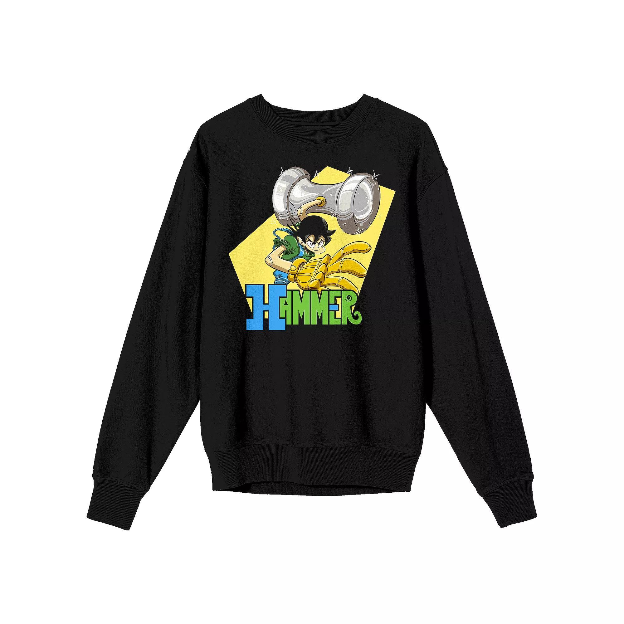 Men's Hammer Stud Hammer Hand Pose Long Sleeve Graphic Tee, Size: Large, Black Product Image
