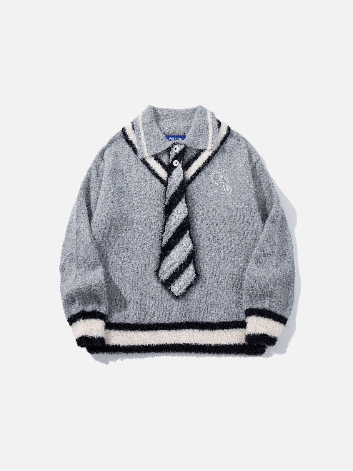 Aelfric Eden Stripe Tie Polo Sweater Female Product Image