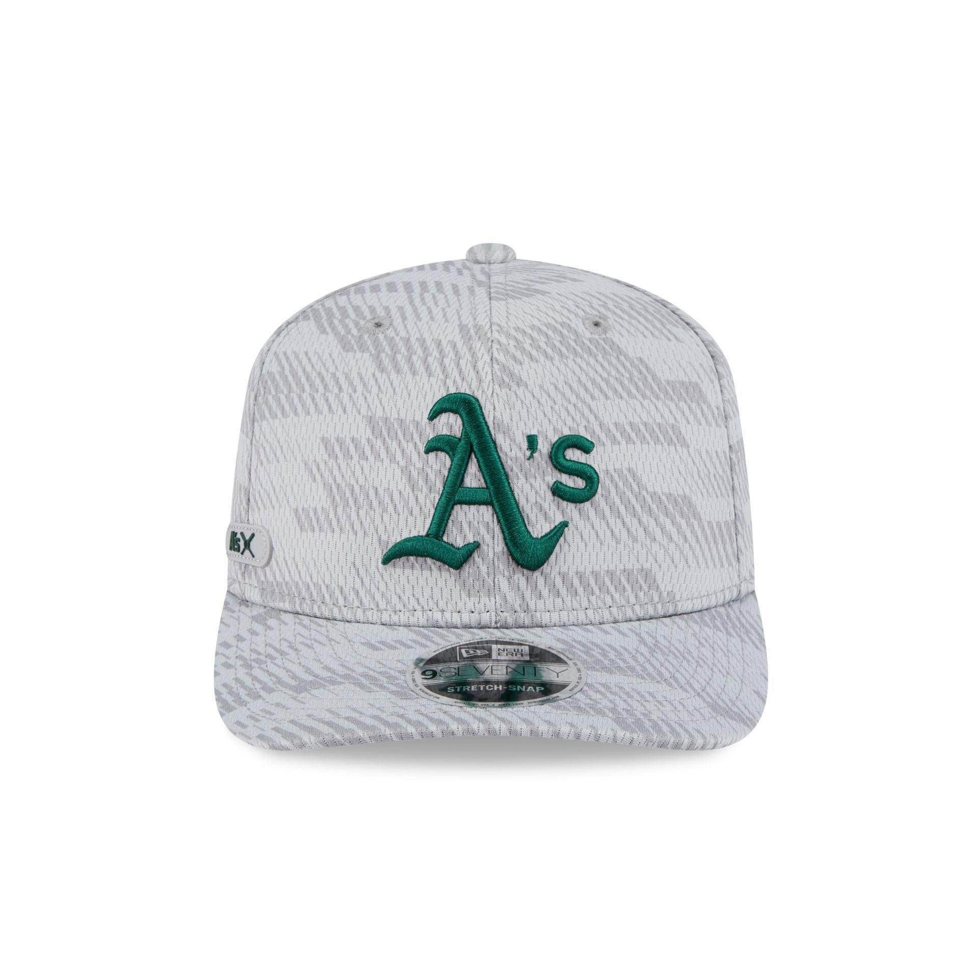 Oakland Athletics 2025 Clubhouse Gray 9SEVENTY Stretch-Snap Hat Male Product Image