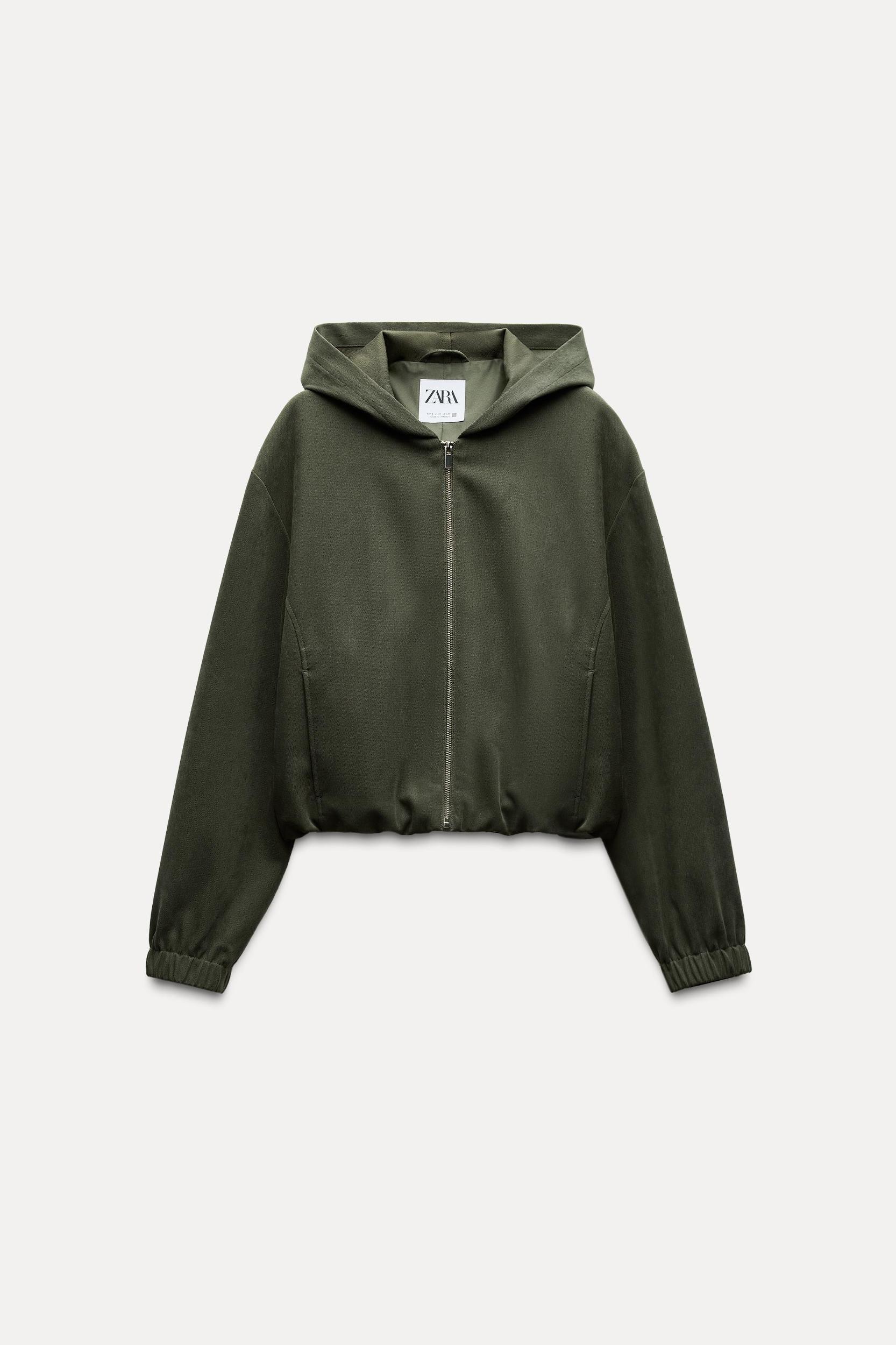 TEXTURE HOODIE BOMBER JACKET Product Image