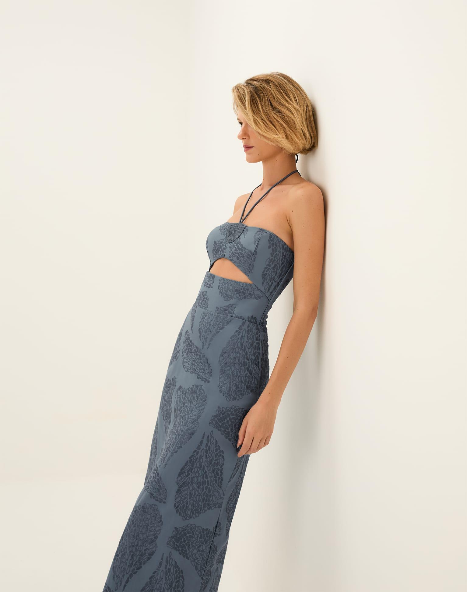Yara Midi Dress - Embroidered West Coast Product Image