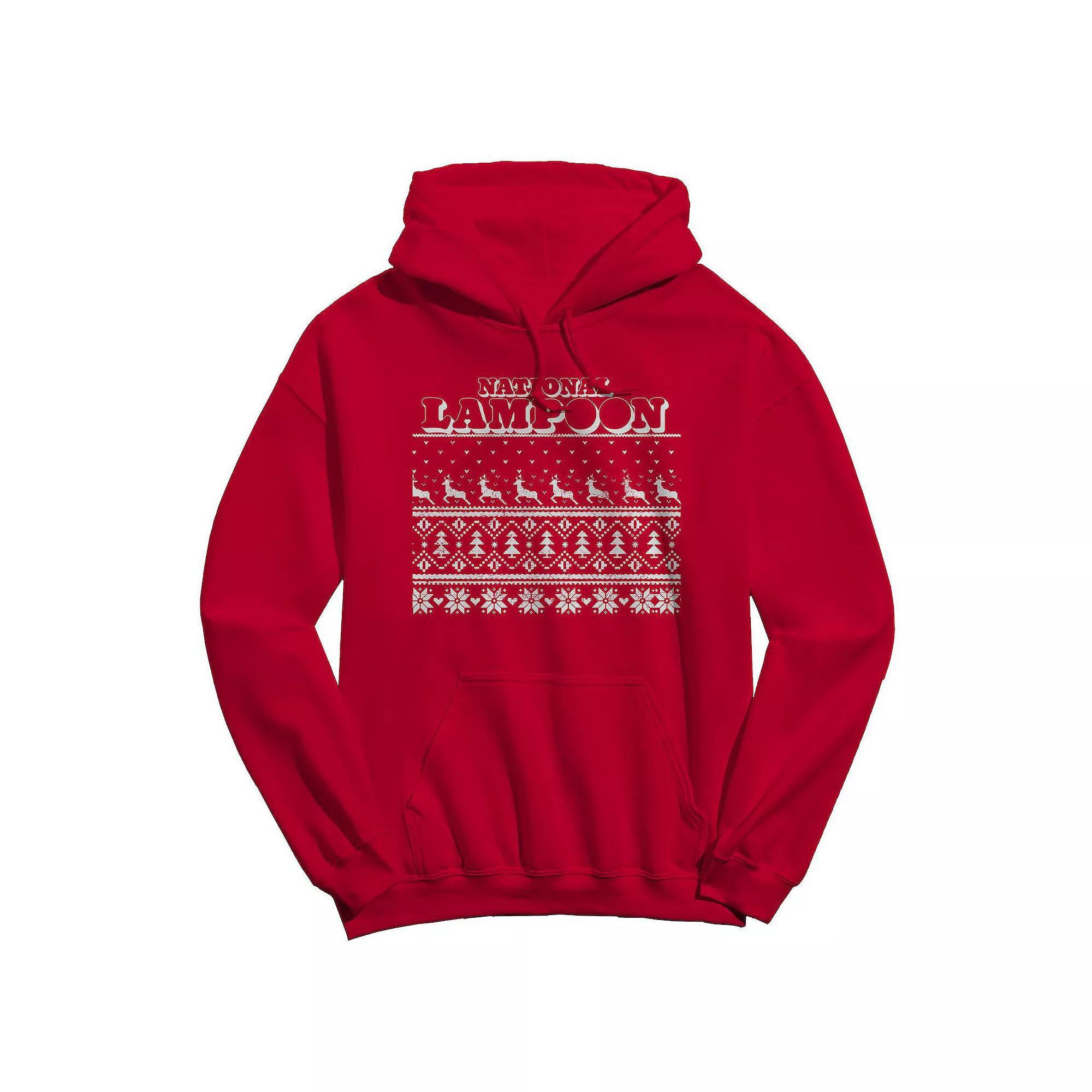 Men's Ugly Sweater National Lampoon's Christmas Vacation Graphic Hoodie, Size: XL, Red Product Image