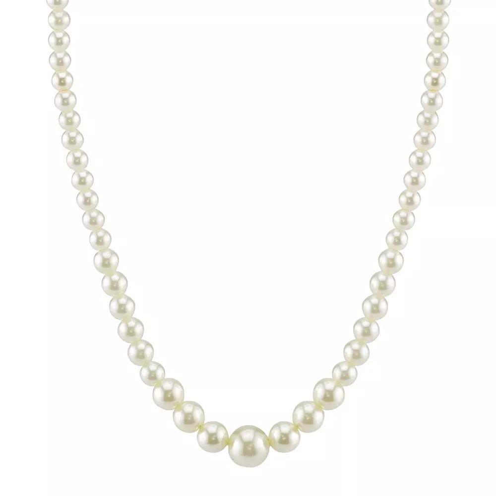1928 Graduated Simulated Pearl Necklace, Womens White Product Image