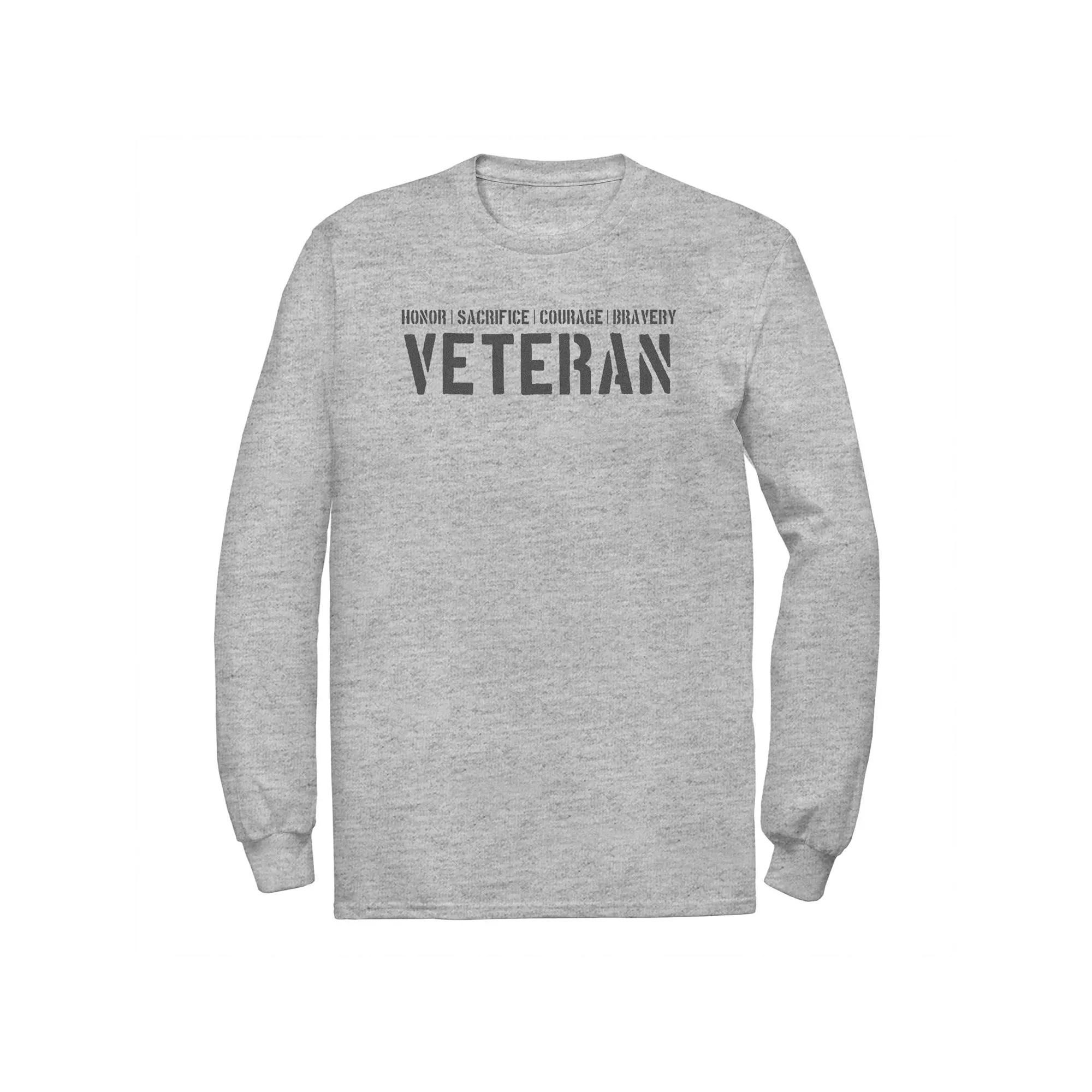 Big & Tall Attributes Of A Veteran Tee, Men's, Size: XXL Tall, Athletic Grey Product Image