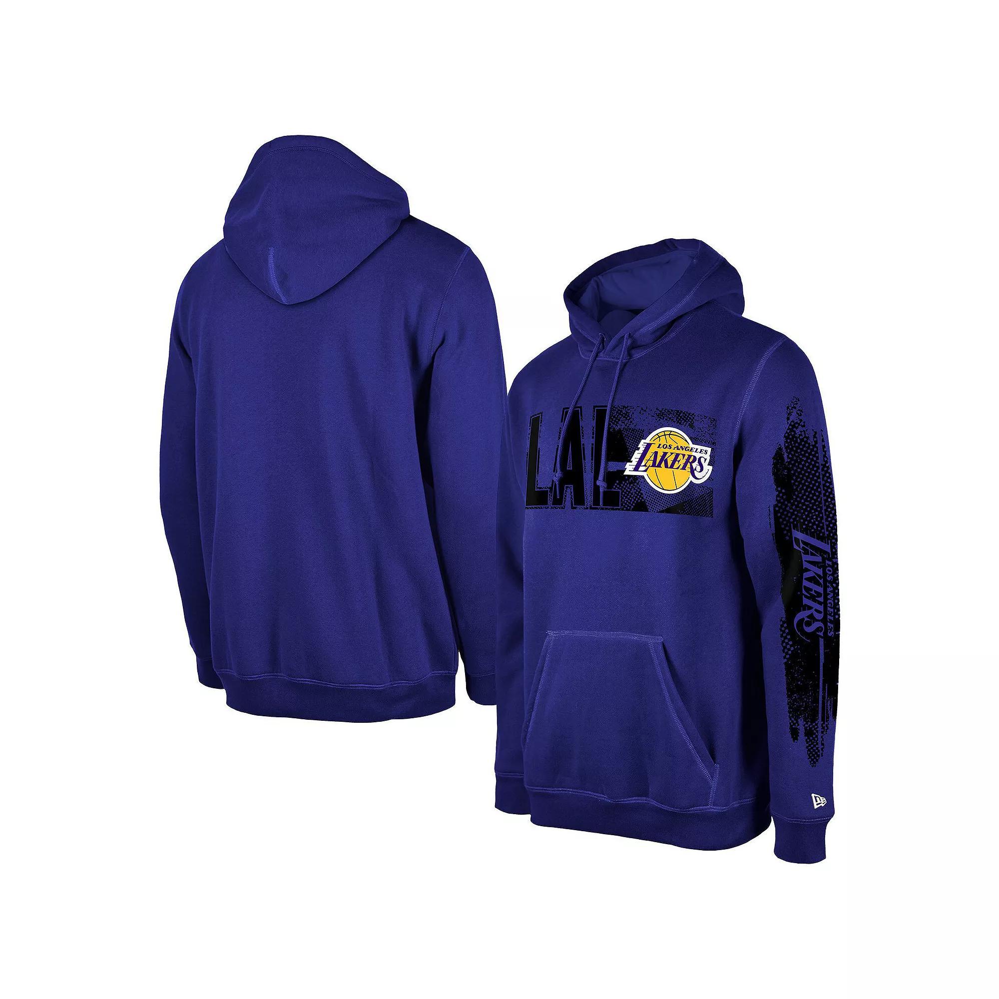 Men's New Era Los Angeles Lakers Purple Tip-Off Collection Pullover Hoodie, Size: Large Product Image