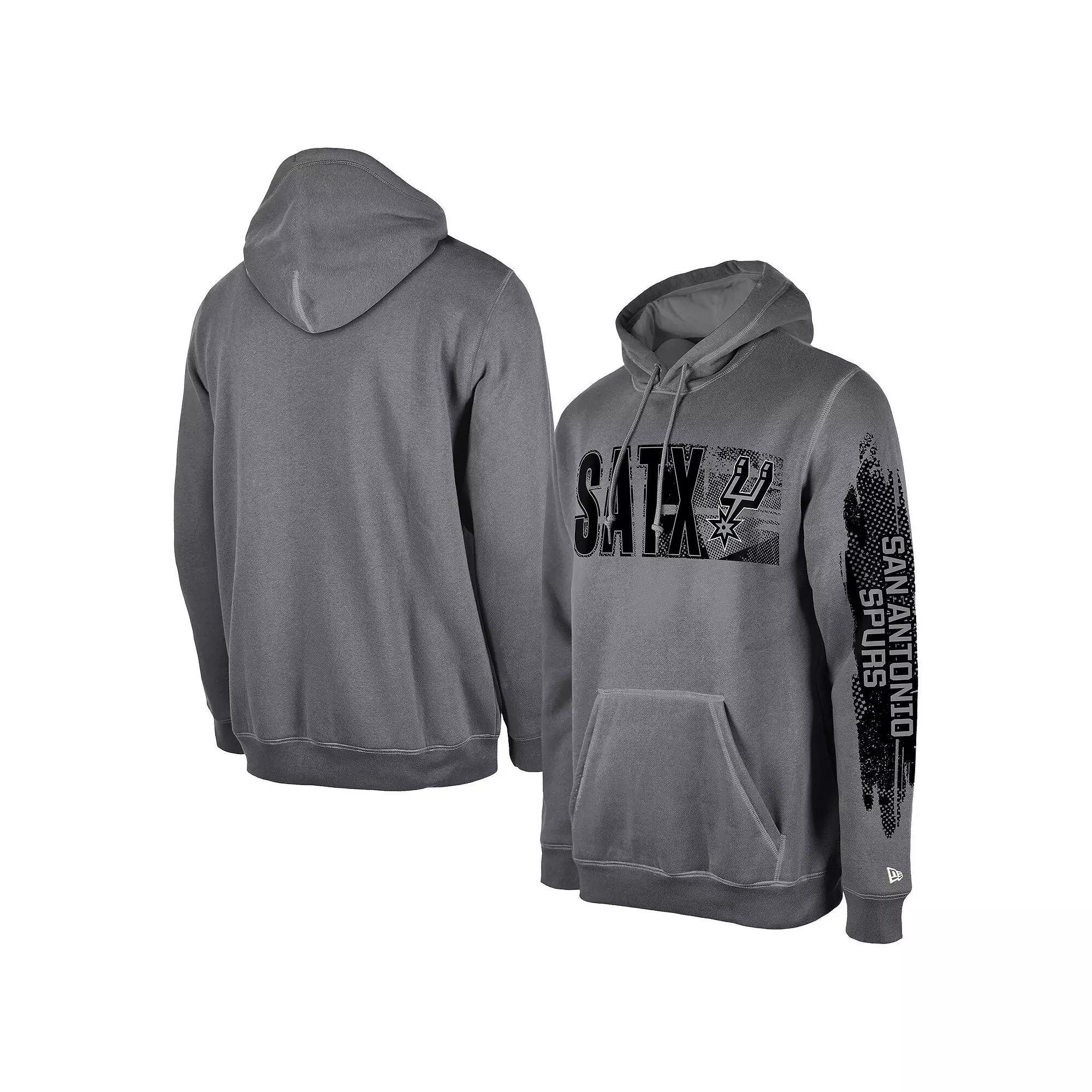Men's New Era San Antonio Spurs Gray Tip-Off Collection Pullover Hoodie, Size: Small, Grey Product Image