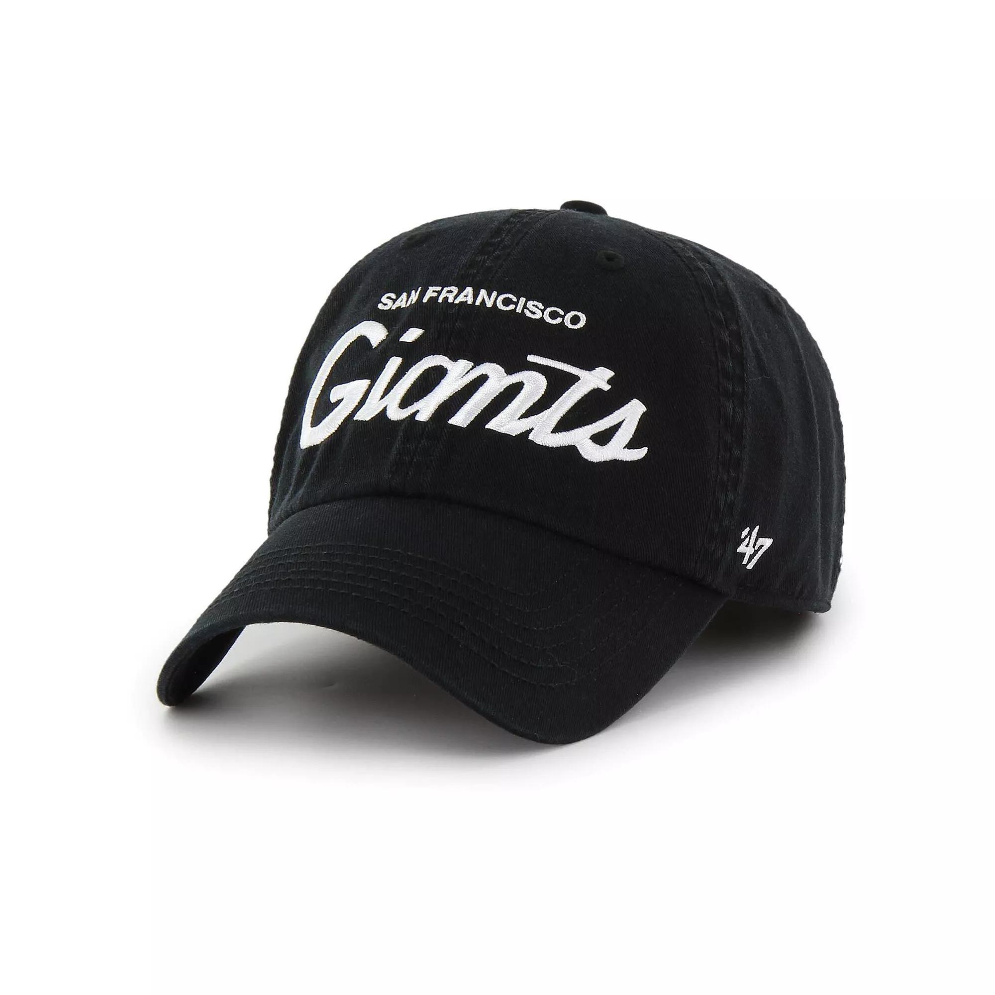 Men's '47 Black San Francisco Giants Crosstown Classic Franchise Fitted Hat, Size: Large Product Image