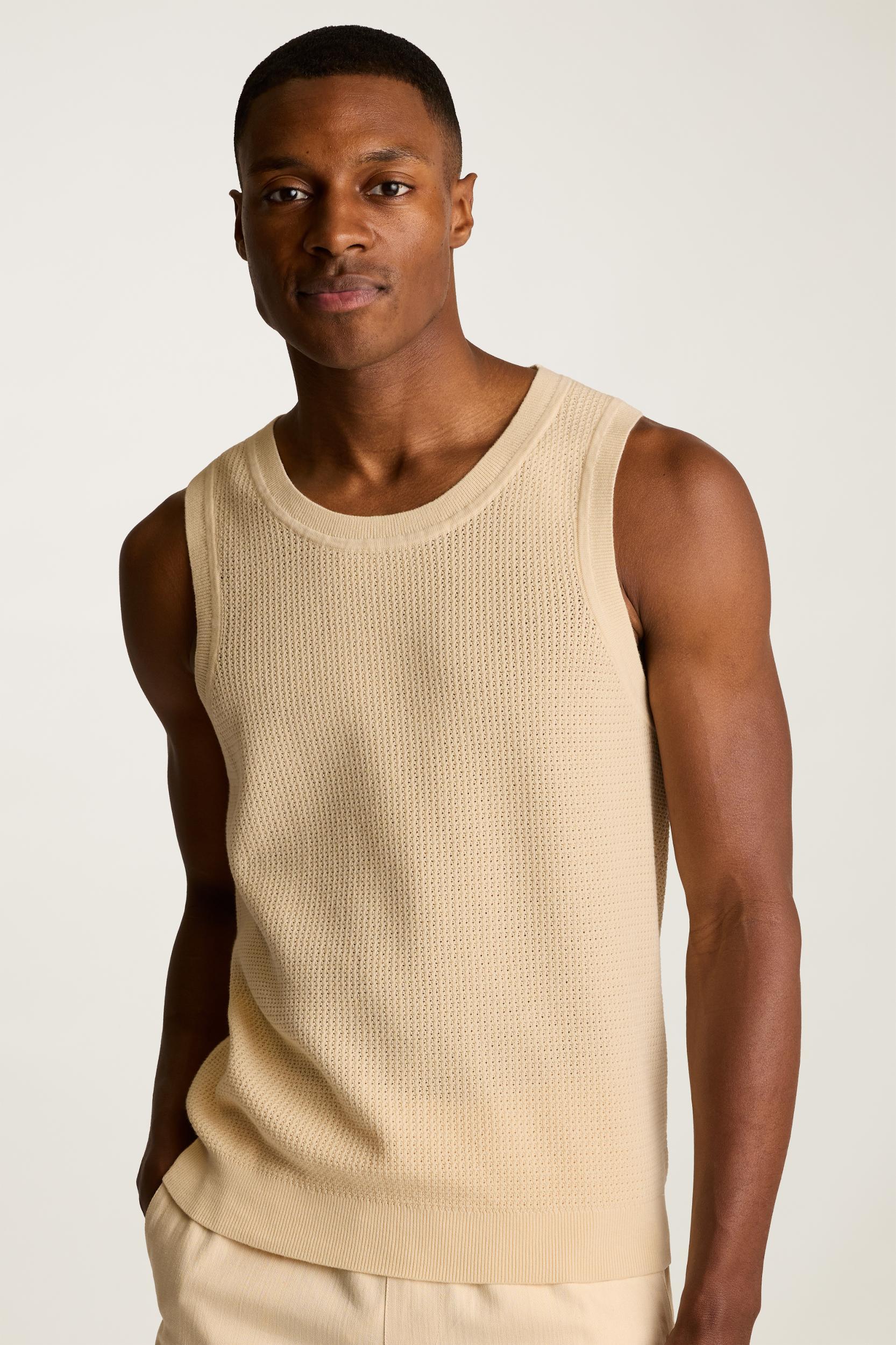 Cotton Mesh Sweater Tank Product Image