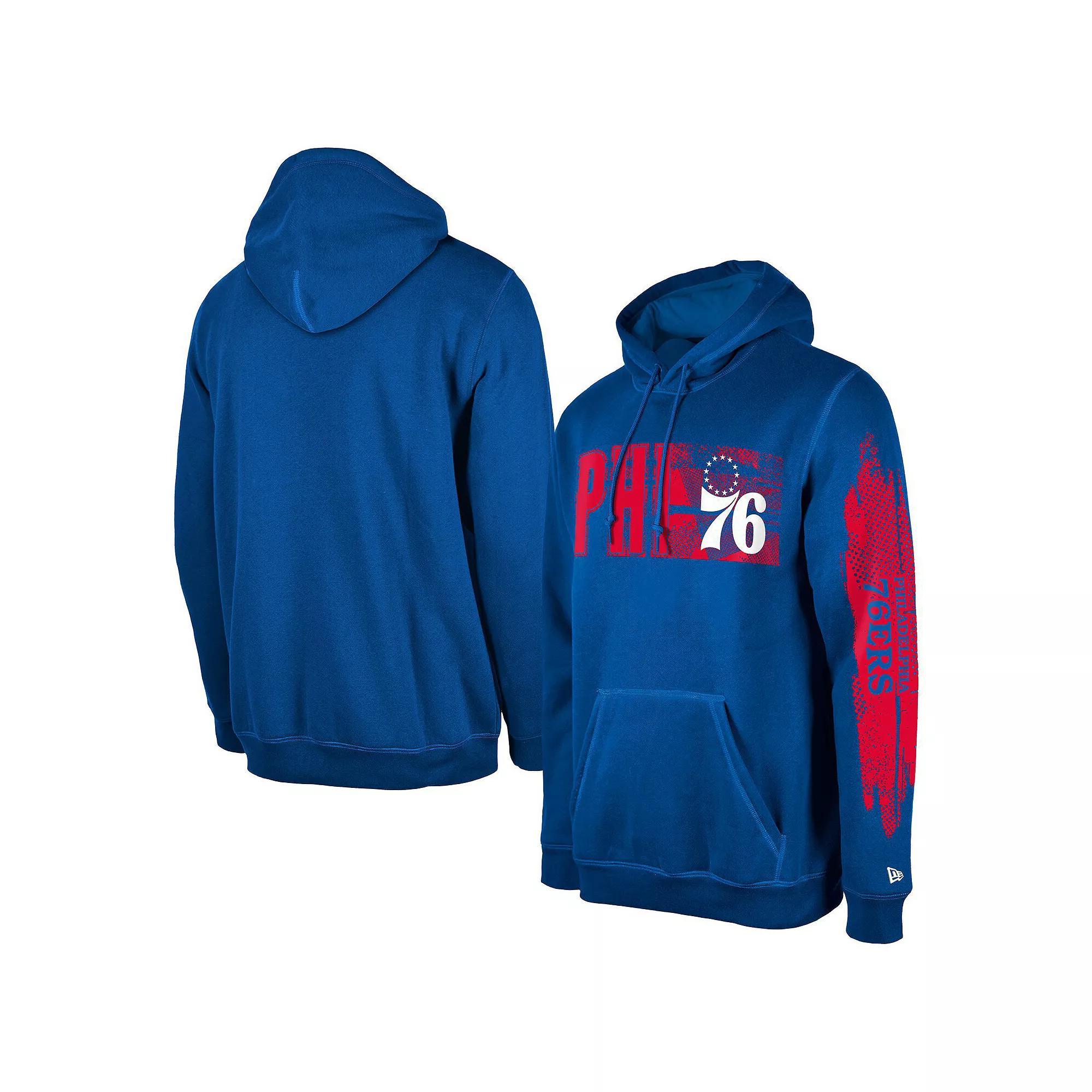 Men's New Era Philadelphia 76ers Royal Tip-Off Collection Pullover Hoodie, Size: 3XL, 76r Blue Product Image