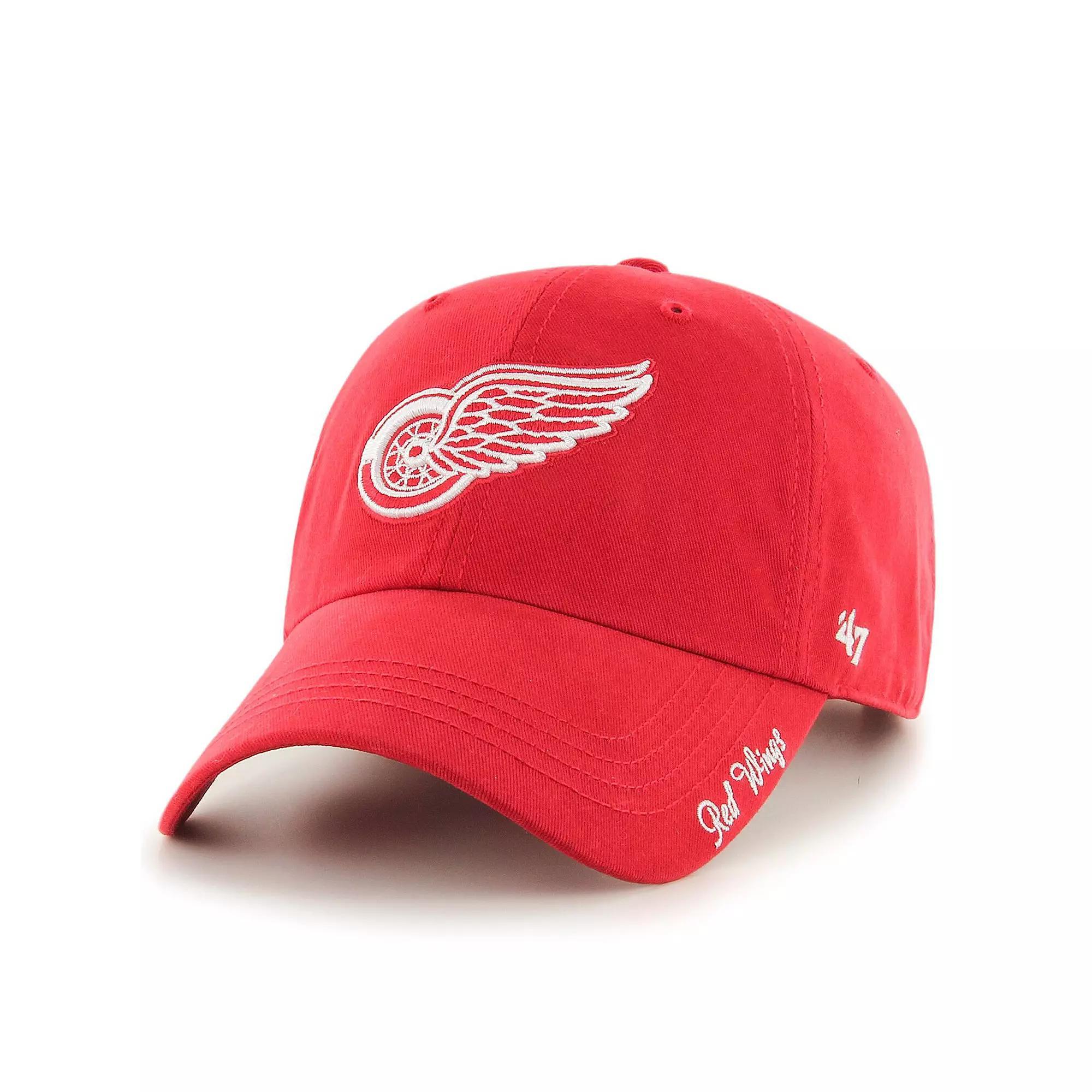 Women's '47 Red Detroit Red Wings Team Miata Clean Up Adjustable Hat Product Image