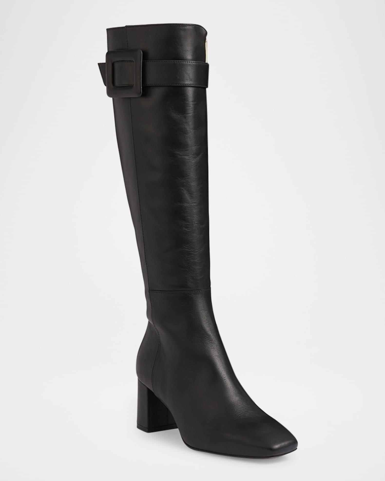 Carlotta Covered-Buckle Knee Boots Product Image