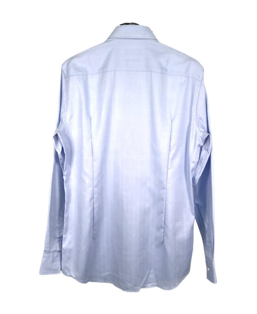 HUGO BOSS Long-sleeved Lapel Shirt In Blue Product Image