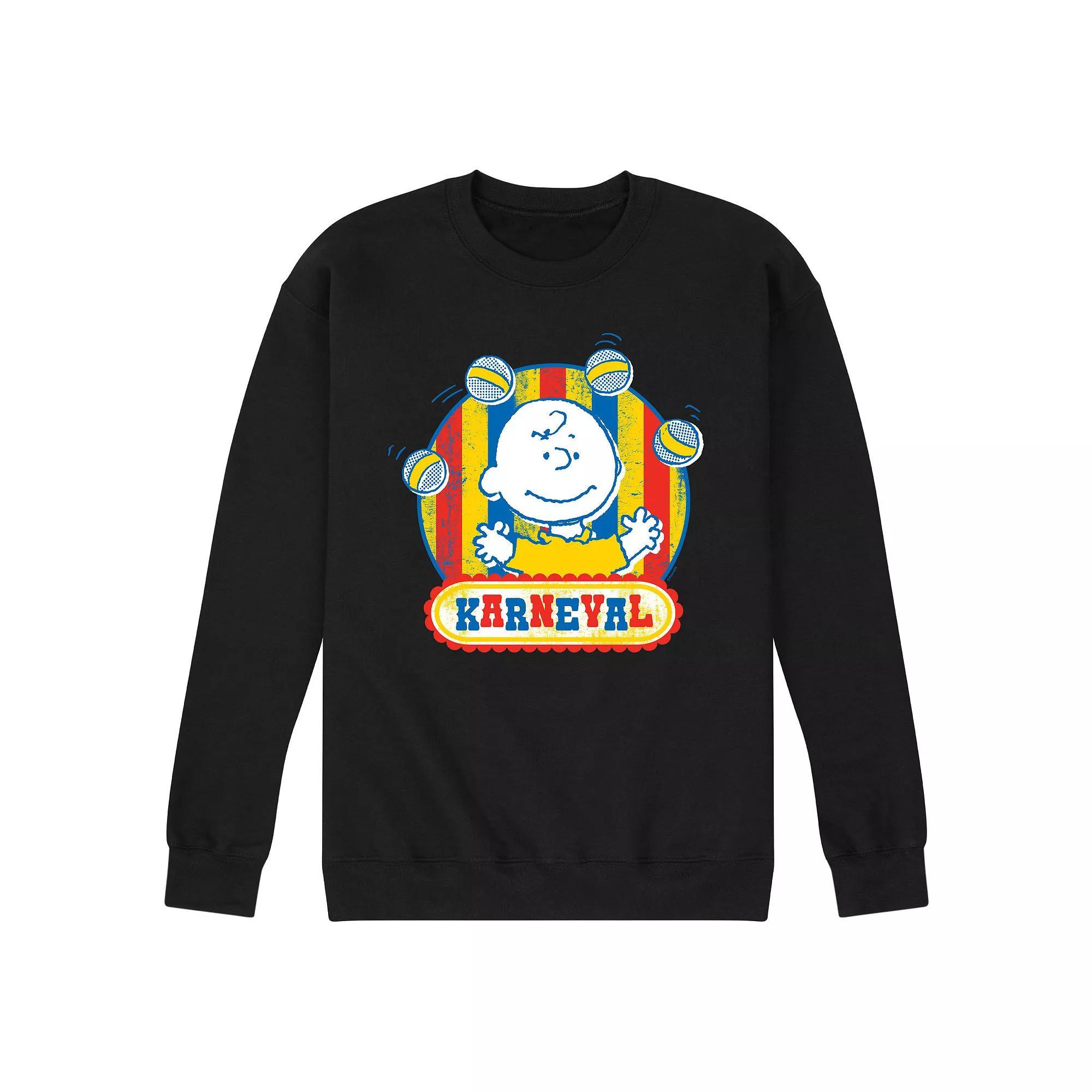 Mens Peanuts Charlie Brown Karneval Fleece Top Product Image