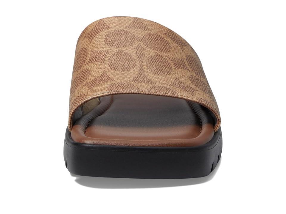 COACH Florence Signature Coated Canvas Slide Sandals Product Image