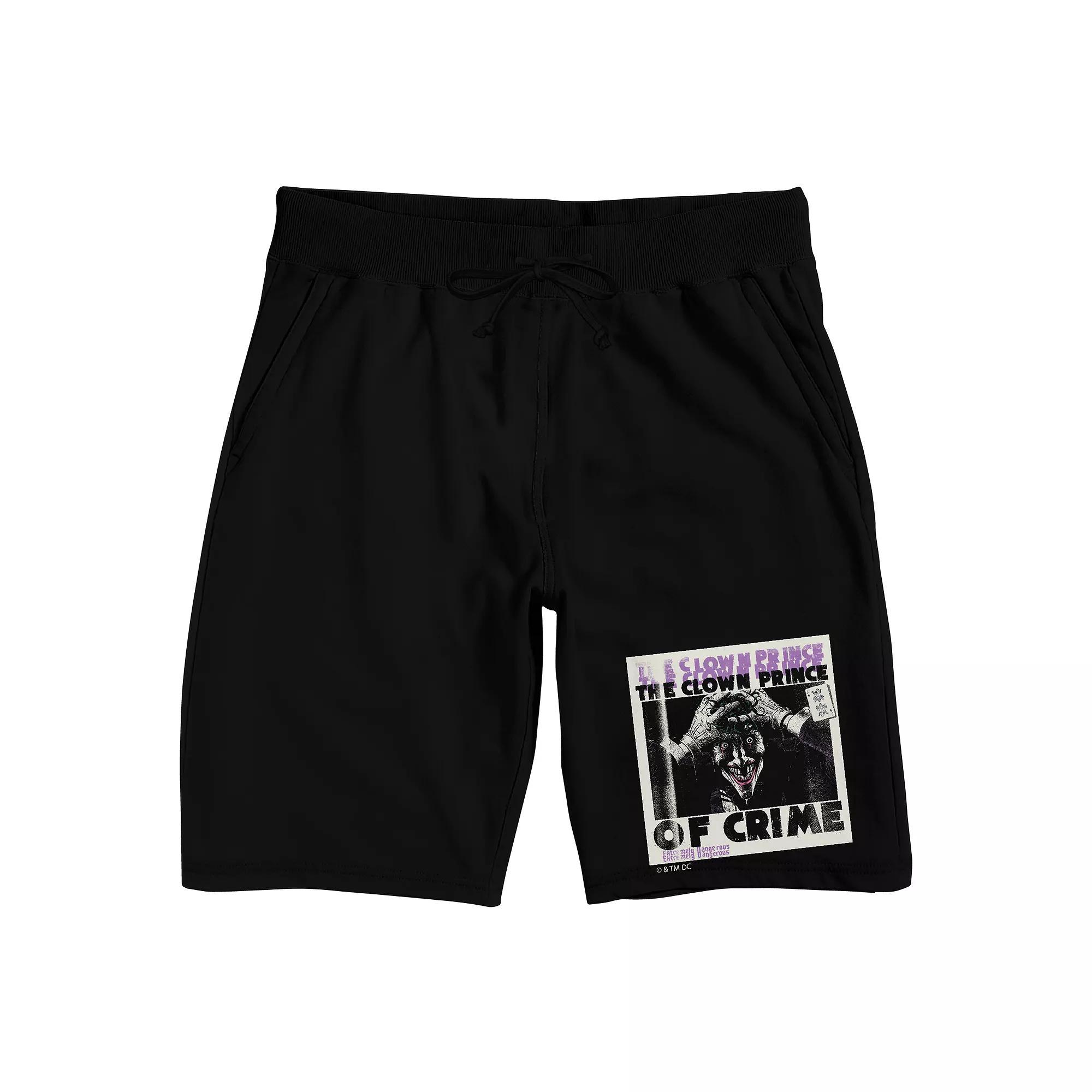 Men's The Joker Clown Prince of Crime Sleep Shorts, Size: XXL, Black Product Image