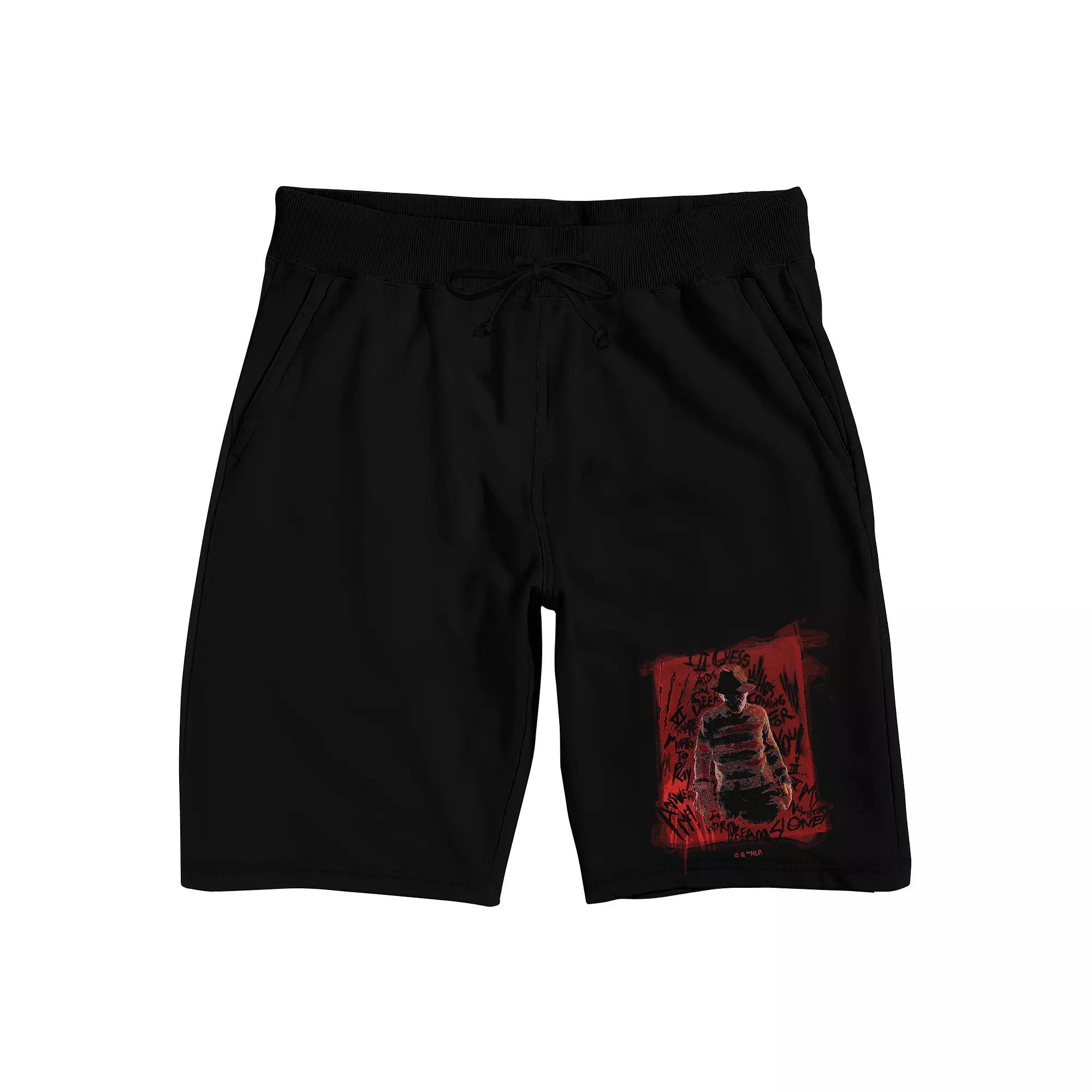 Men's Nightmare On Elm Pajama Shorts, Size: XXL, Black Product Image