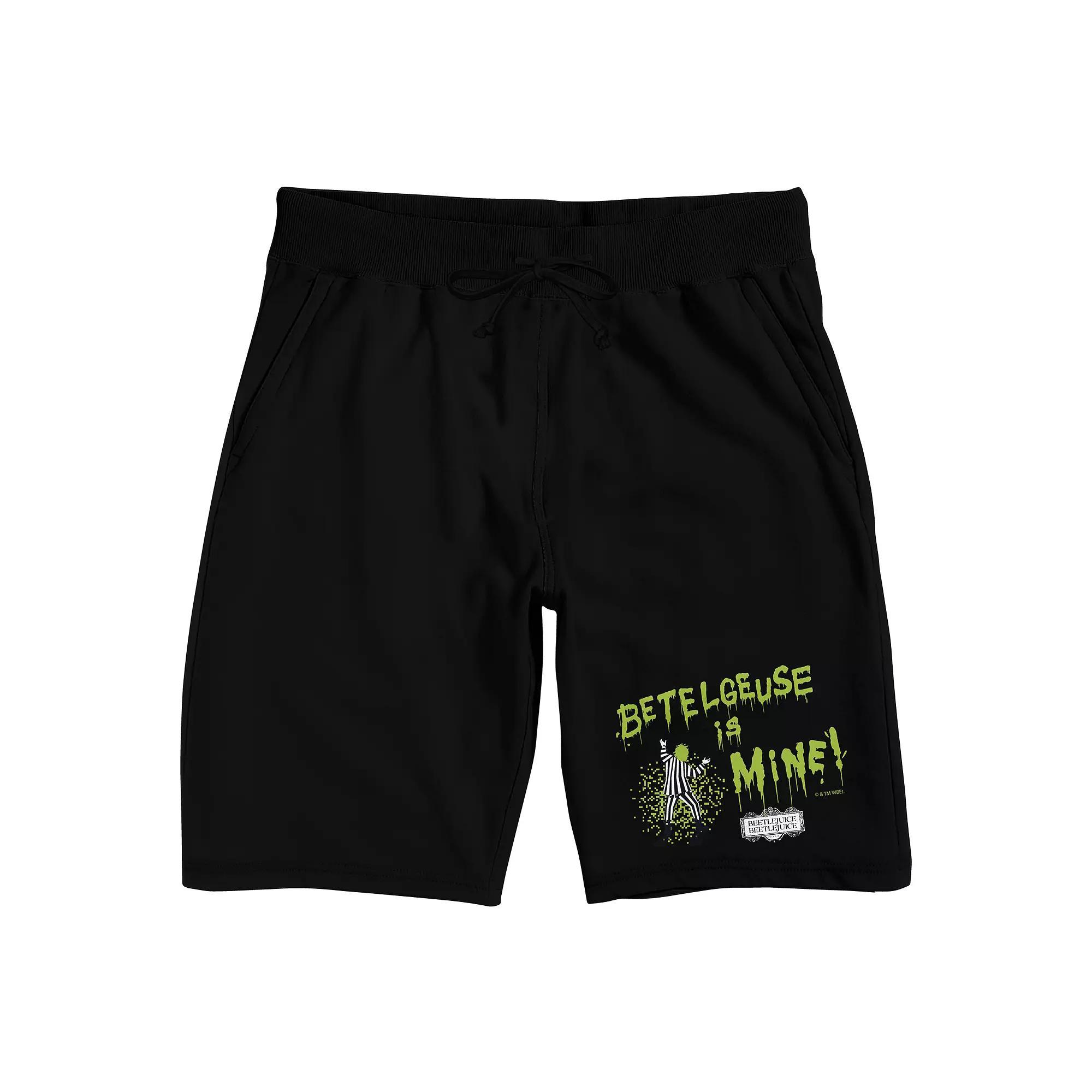 Men's Beetlejuice Betelgeuse Pajama Shorts, Size: Small, Black Product Image