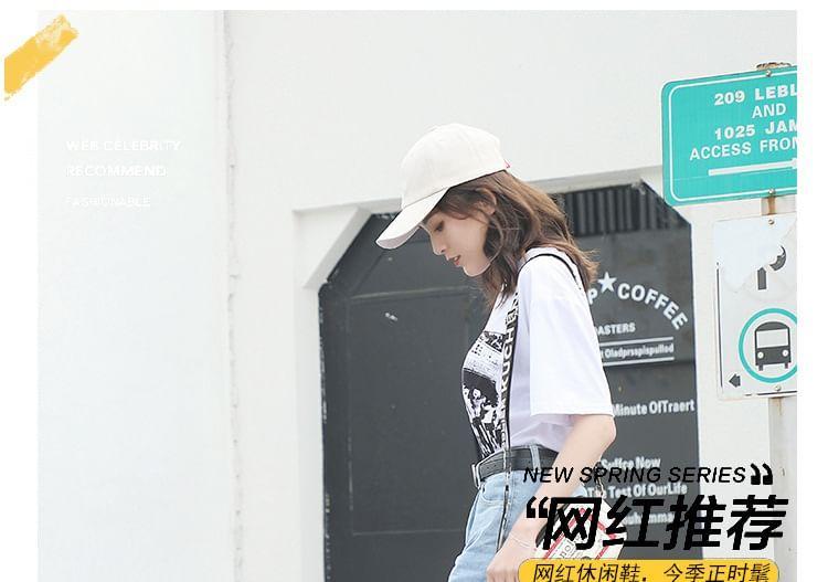 Applique Lace-Up Platform Sneakers Product Image