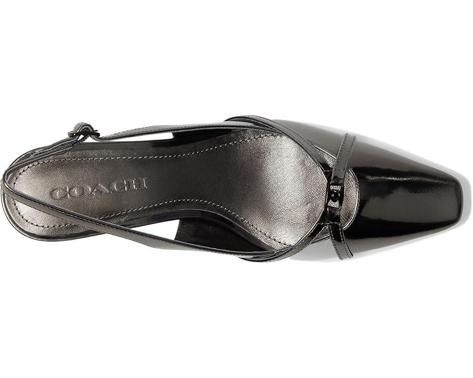 Women's COACH Rowyn Metallic Leather Slingback Product Image