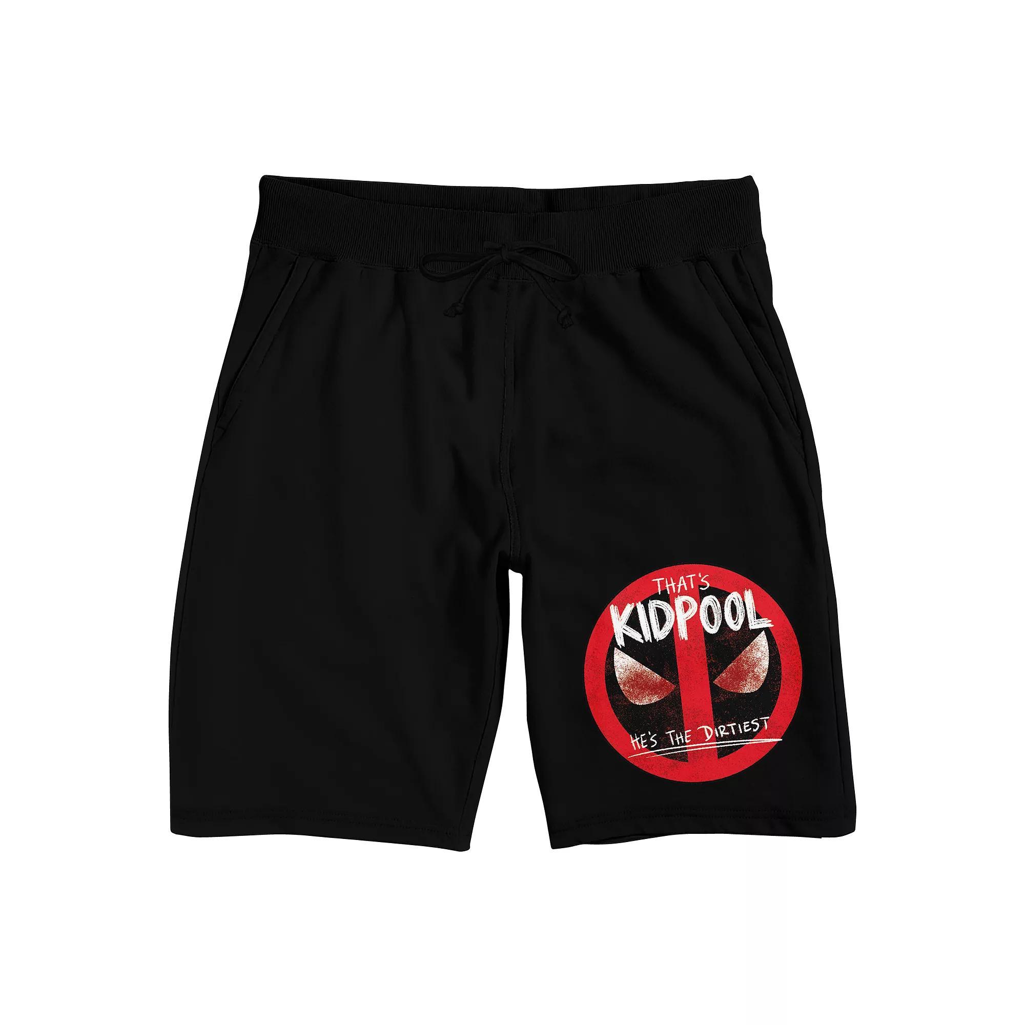 Men's Deadpool 3 Kidpool Pajama Shorts, Size: Small, Black Product Image