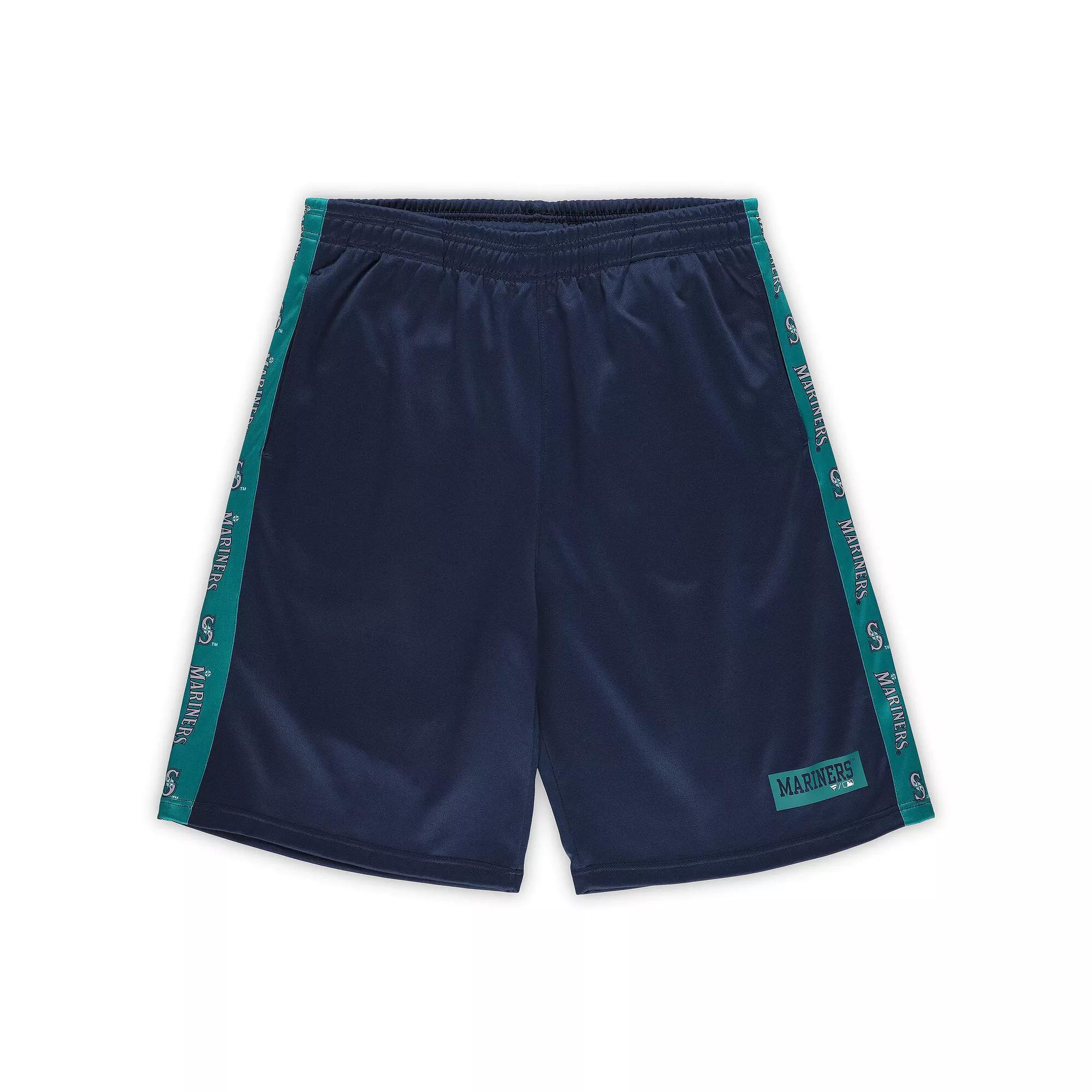 Men's Profile Navy Seattle Mariners Big & Tall Fleece Shorts, Size: 5XLT, Blue Product Image