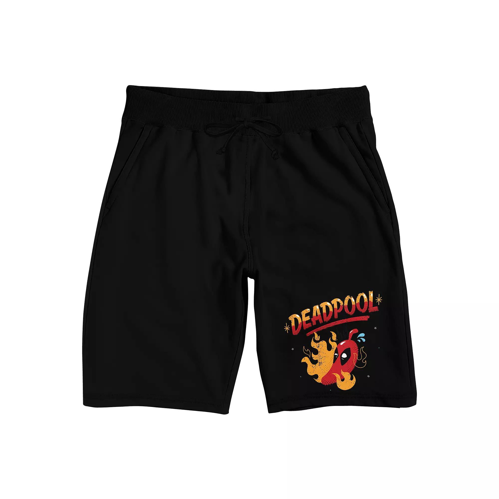 Mens Deadpool Hot Pepper Sleep Shorts Product Image
