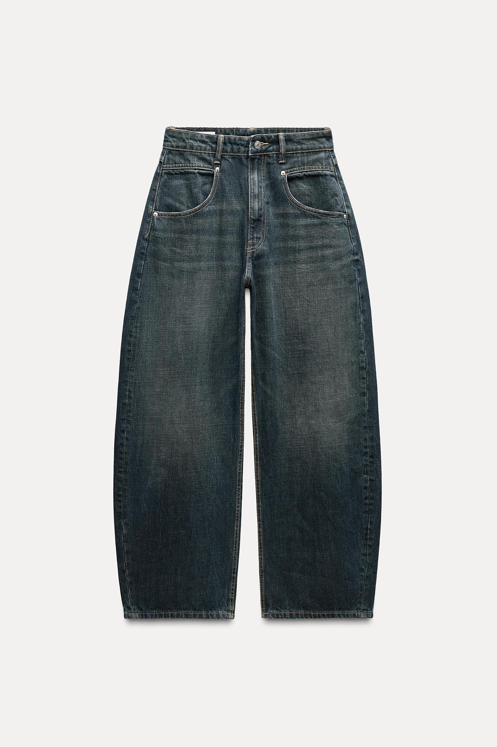MID WAIST TRF BALLOON JEANS Product Image