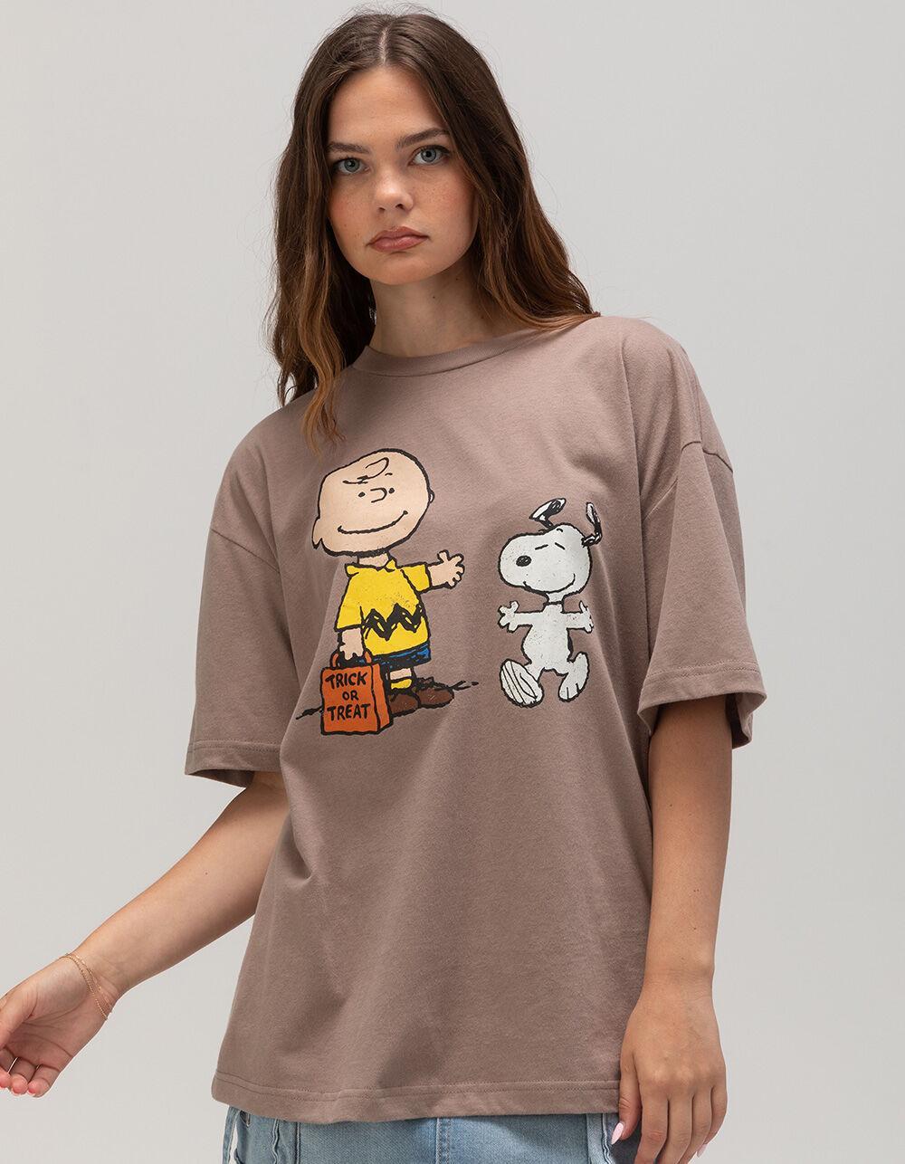 RSQ x Peanuts Trick Or Treat Mens Oversized Tee - TAUPE Product Image