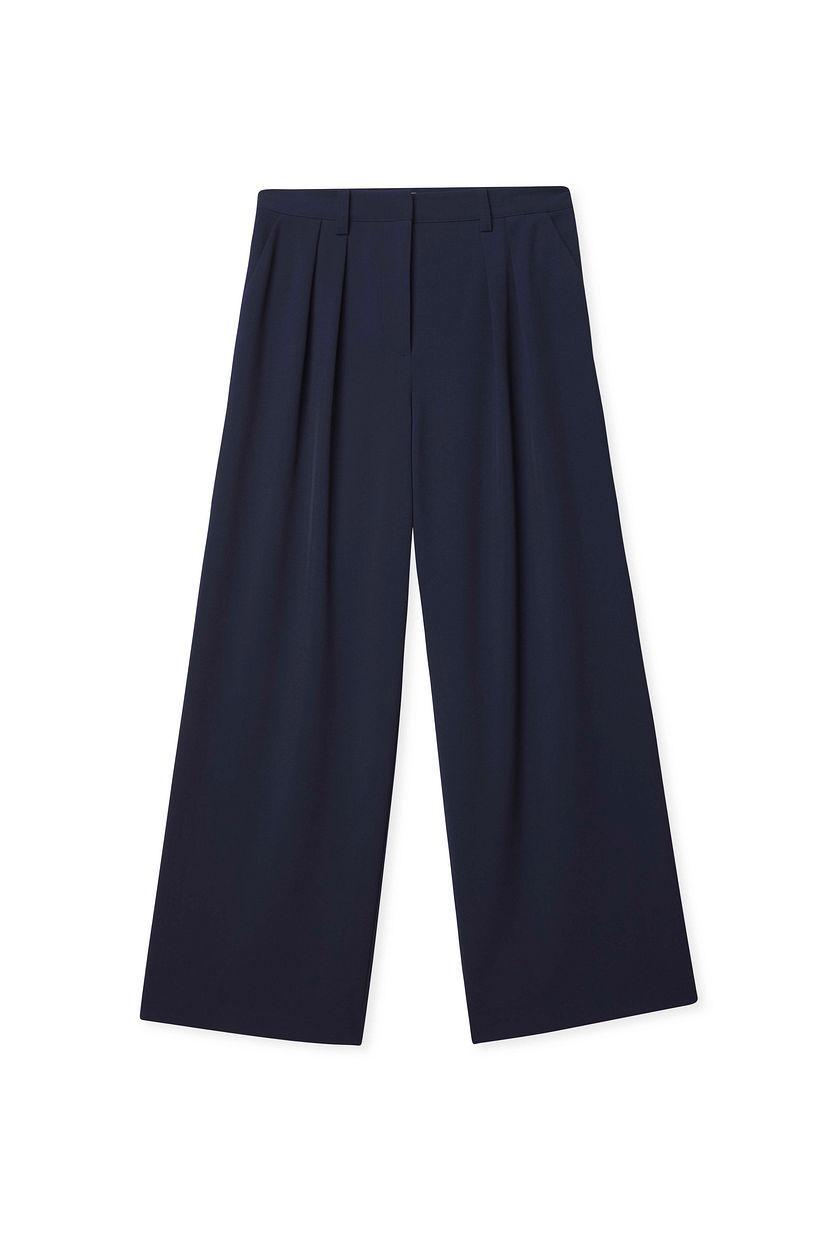 Wide Leg High Waist Suit Pants Product Image