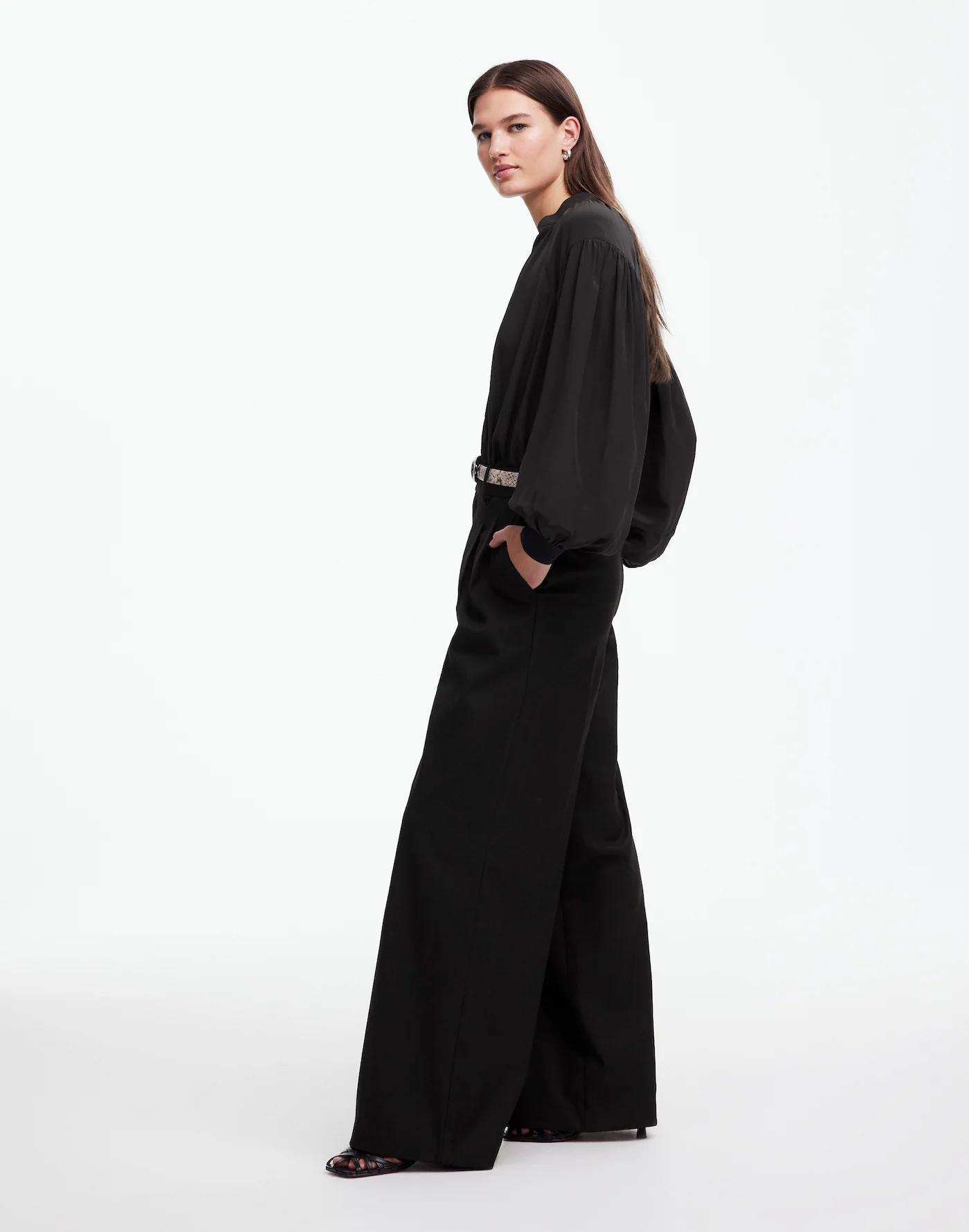 The Tall Harlow Superwide-Leg Trouser in Brushed Twill Product Image