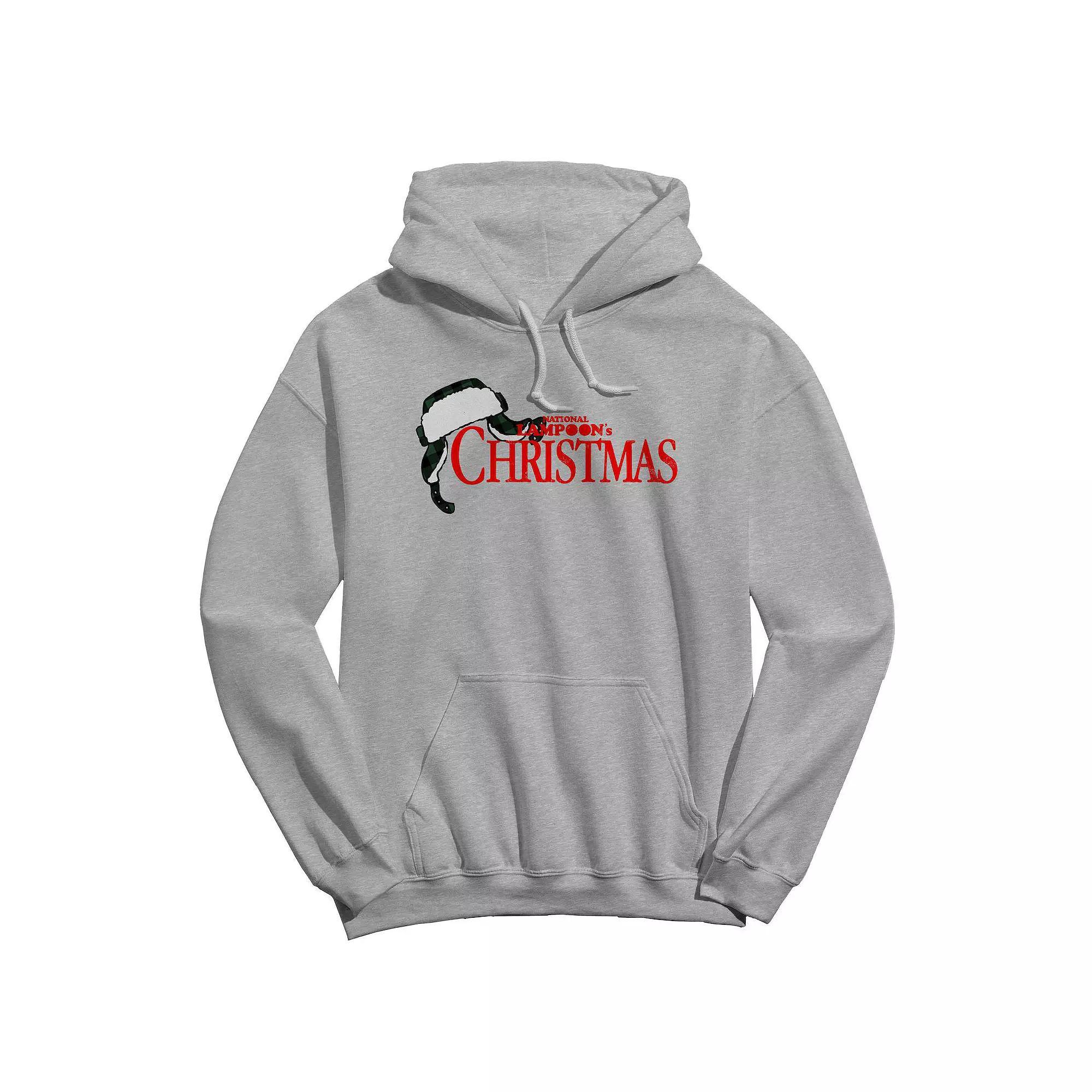 Men's National Lampoons Christmas Hat National Lampoon's Christmas Vacation Graphic Hoodie, Size: Medium, Sport Gray Product Image