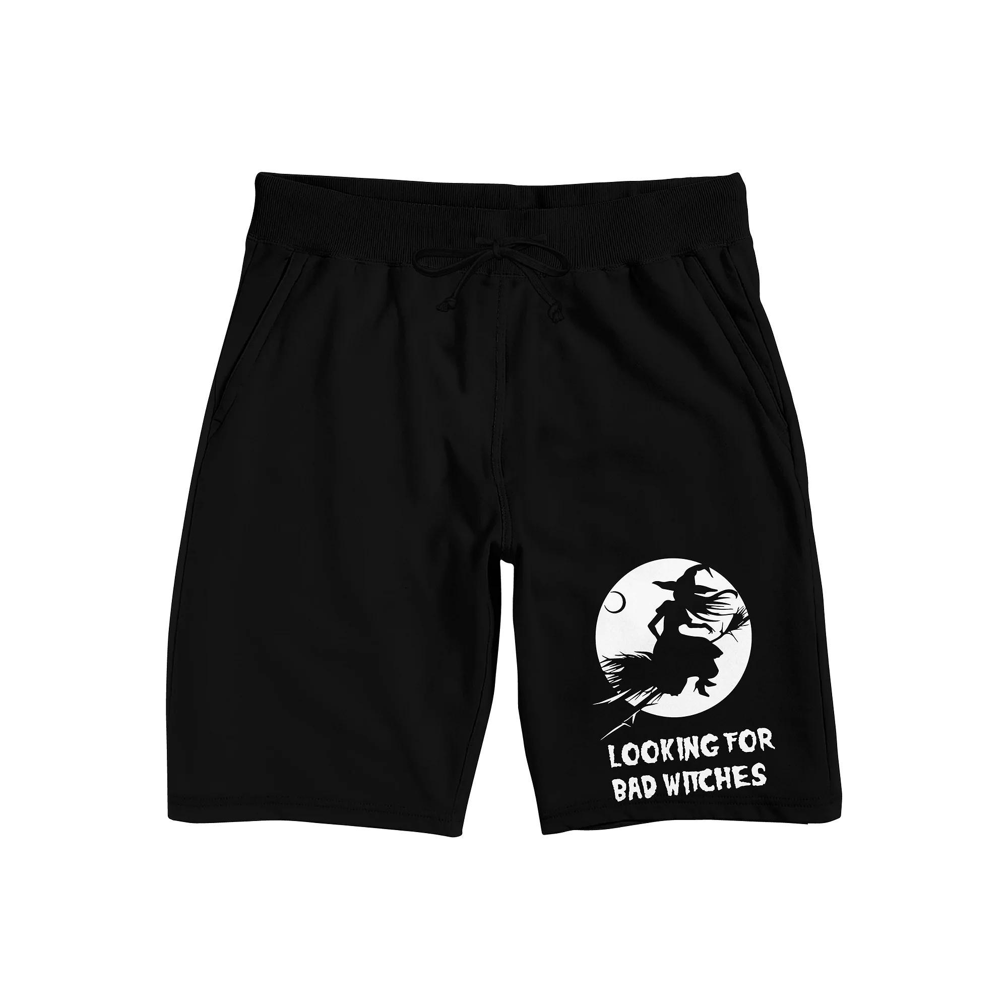Men's Looking For Bad Witches Sleep Shorts, Size: Small, Black Product Image