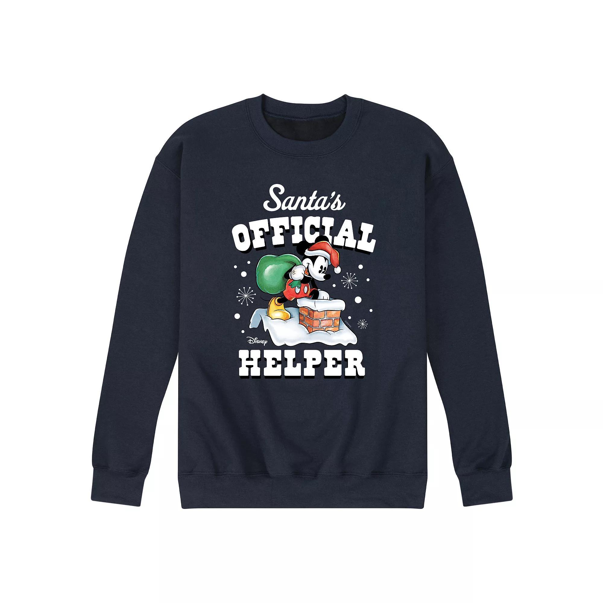 Disney's Men's Santa's Official Helper Fleece, Size: XXL, Black Product Image