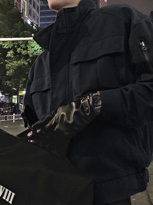 Men's Zip Up Cargo Jacket Product Image