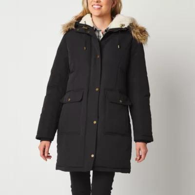 St. John's Bay Womens Water Resistant Sherpa Lined Heavyweight Parka Product Image
