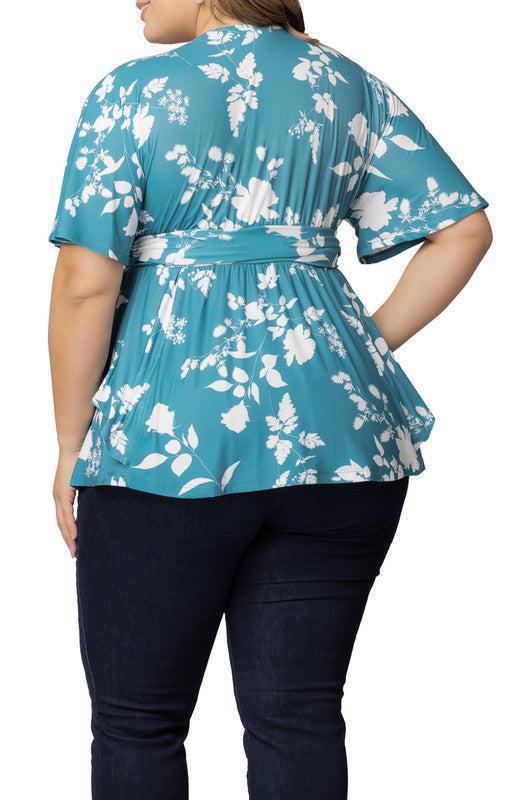 Turquoise Encore Print Top - Plus Product Image