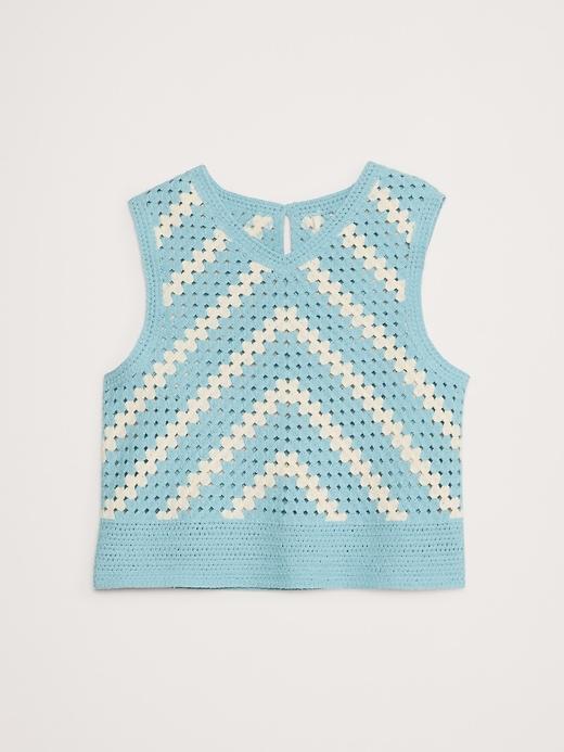 Embroidered Cotton Crochet Top Product Image