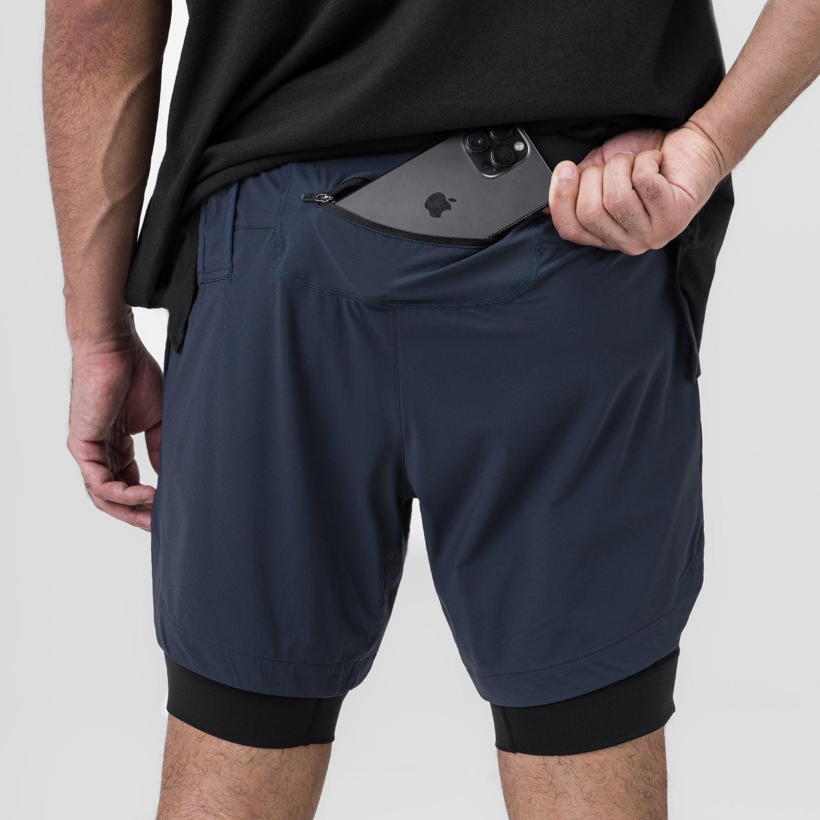 0866. Tetra-Lite® 7" Liner Short - Space Grey "Wings"/Black Product Image