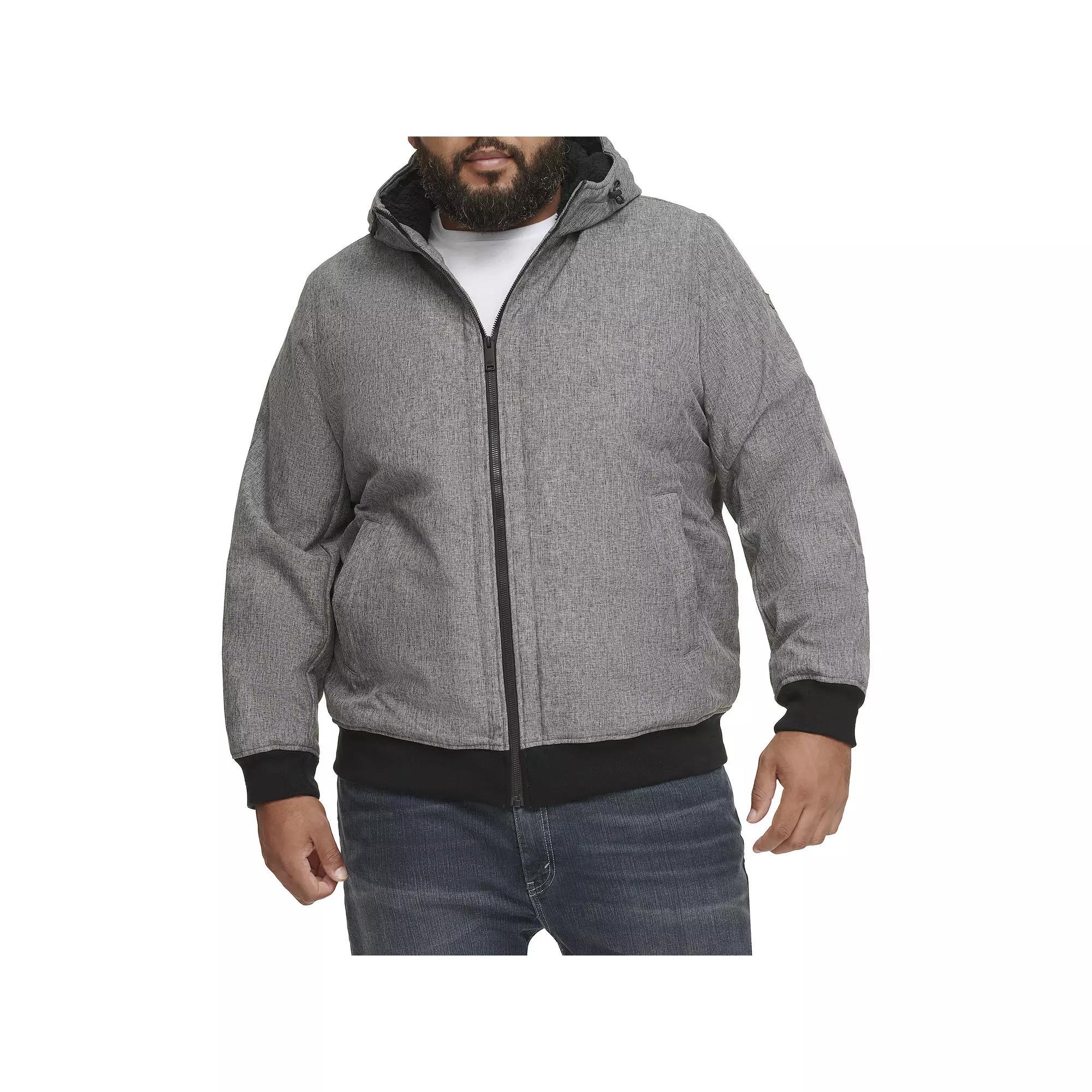 Big & Tall Dockers® Softshell Sherpa Lined Bomber jacket, Men's, Size: 3XL Tall, Grey Gray Product Image