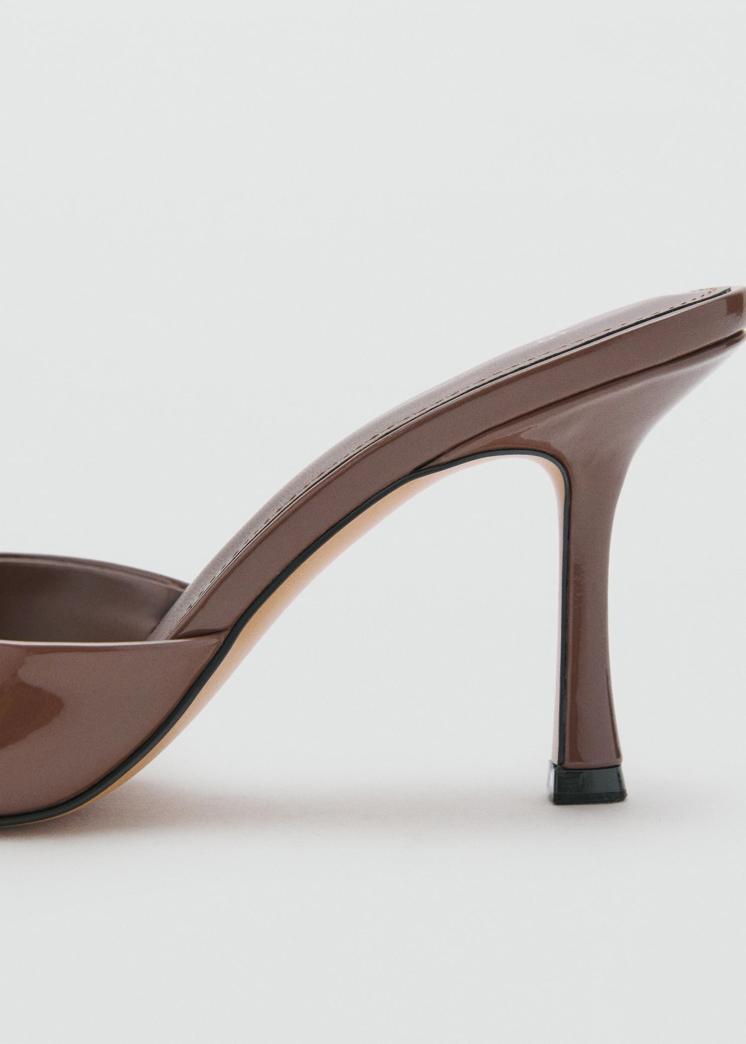 Patent leather effect heeled sandal - Women | MANGO USA Product Image